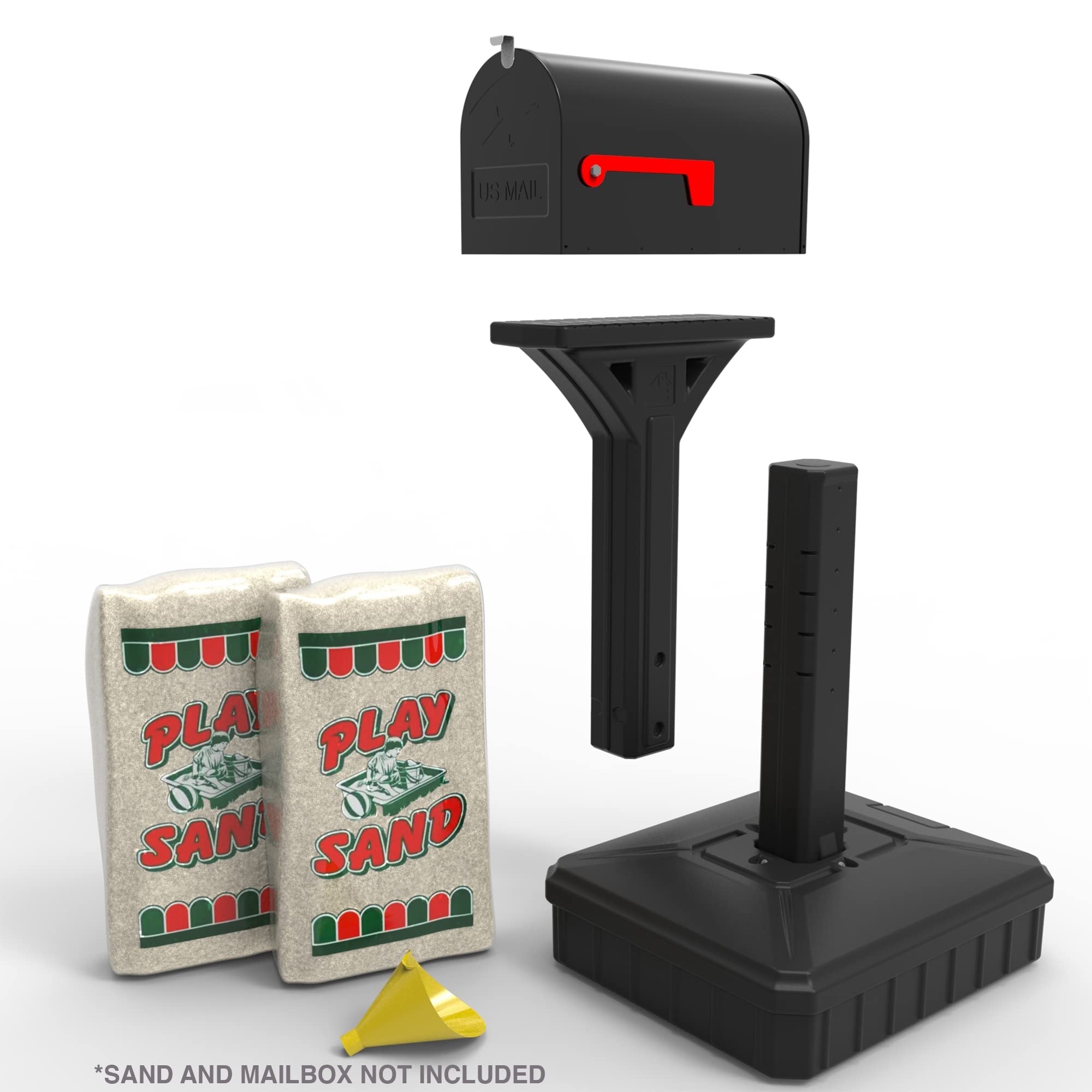 Dig-Free Universal Mailbox Post for Standard Mailboxes - No Digging Needed Black Mailbox Stand | Perfect for Rural Homes, Driveways & Easy Mailbox Installation