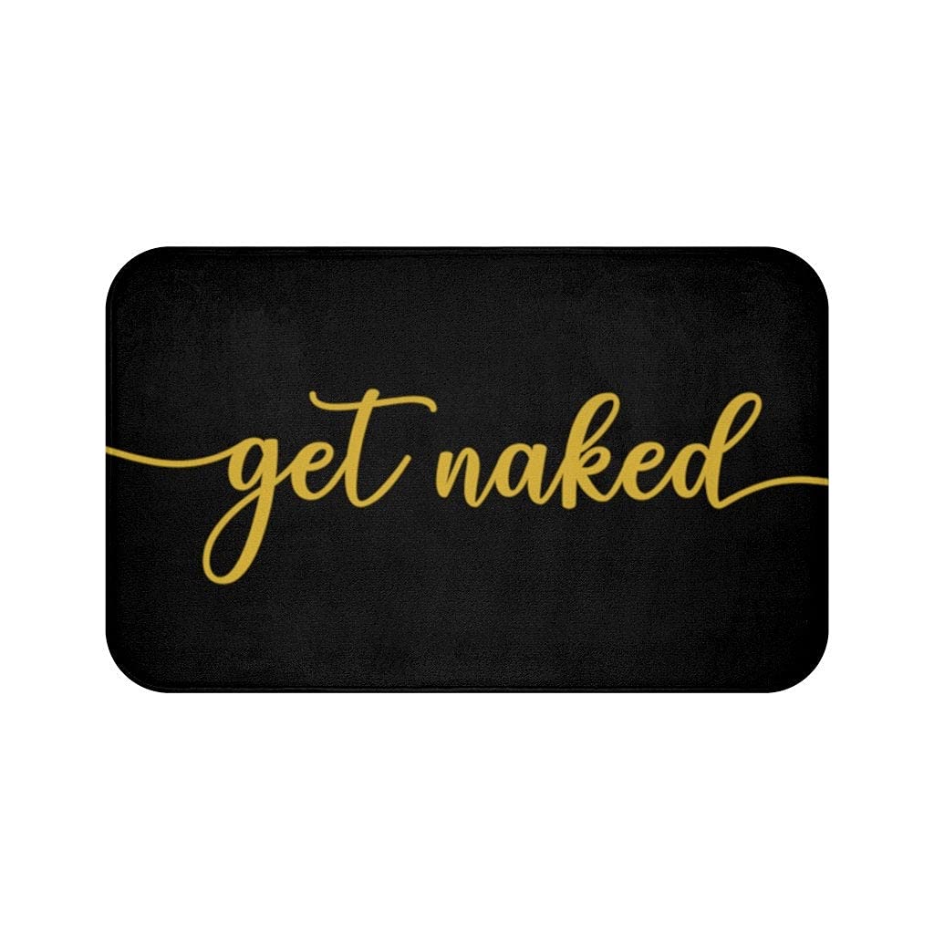 Soft Fleece Bathroom Rug - Black & Gold Plush Non-Slip Mat for Cozy Fall Feeling | Perfect for Bathroom, Bedroom & Vanity Area