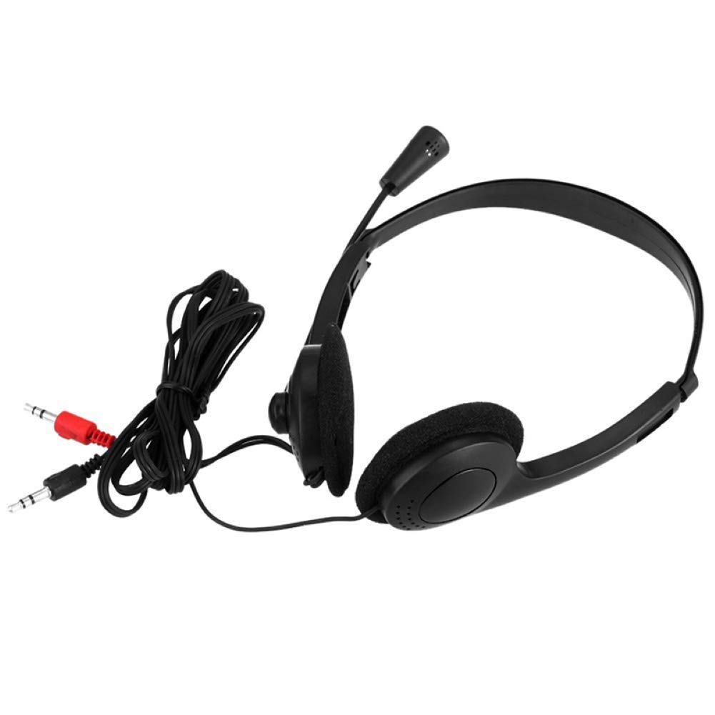 SpirWoRchlan Gaming Headset with Microphone - Over-Ear Stereo Headphones with Noise Cancellation for PC, Xbox, PS4 (Black) - Perfect for Competitive Gaming, Streaming & Online Chat