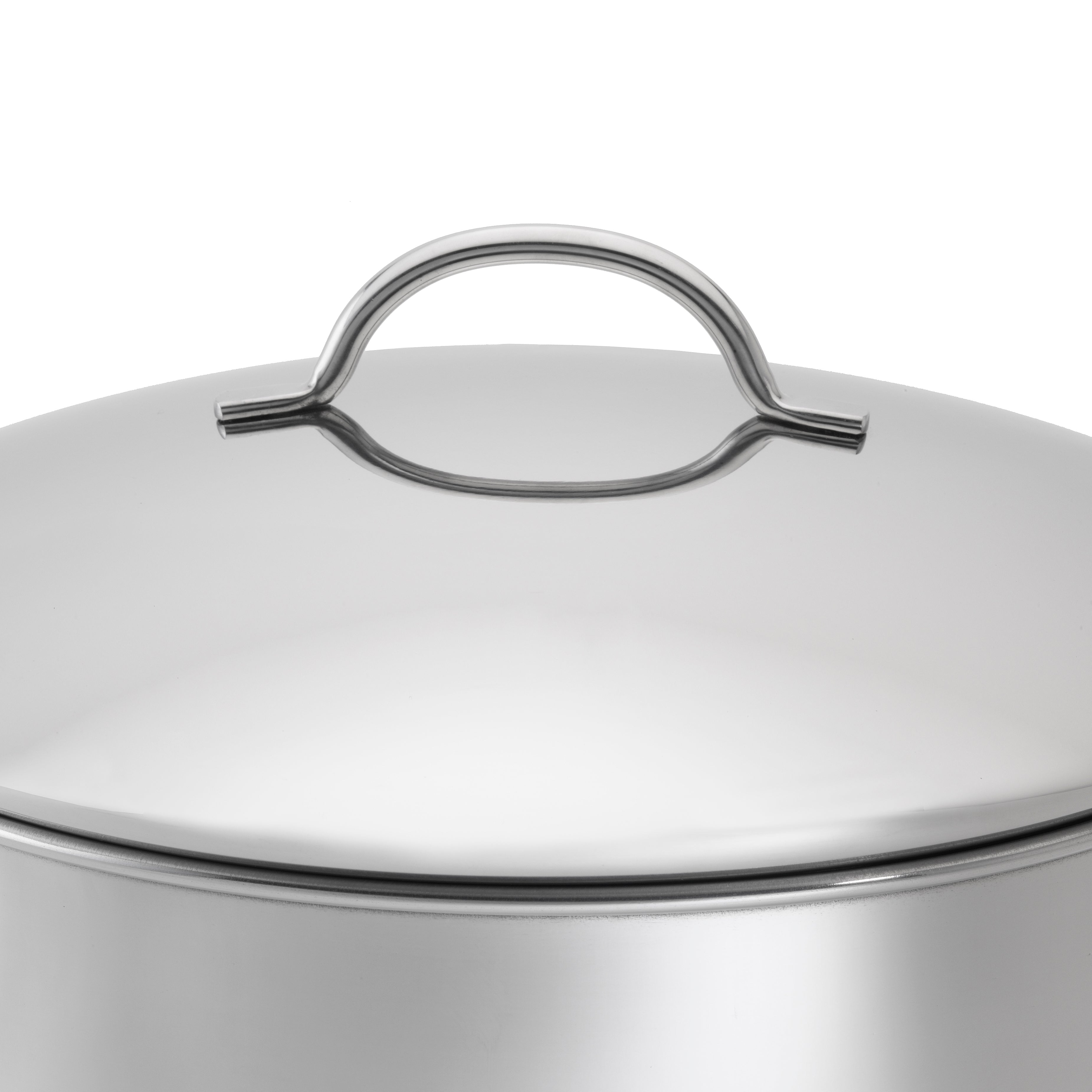 Premium 16 Quart Stainless Steel Stockpot with Lid - Heavy Duty Cooking Pot for Soups, Stews, Pasta & Canning - Induction Compatible, Dishwasher Safe for Easy Cleaning - Perfect for Home Kitchens & Professional Chefs