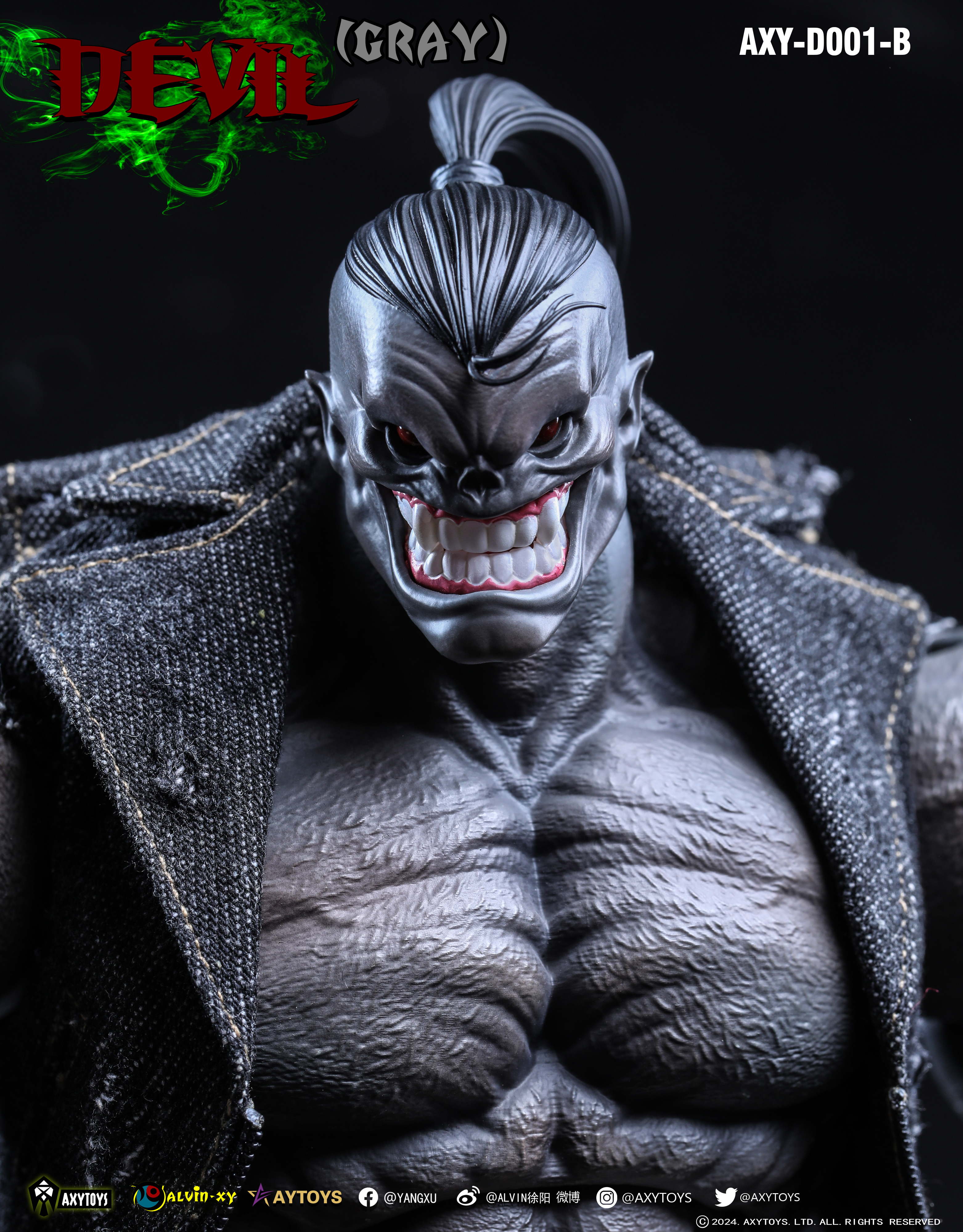 Pre Order AxyToys 1/12 Scale 20CM Devil Action Figure - Red & Grey Versions for Collectors and Display | Perfect for Anime Fans, Cosplay Props, and Model Photography