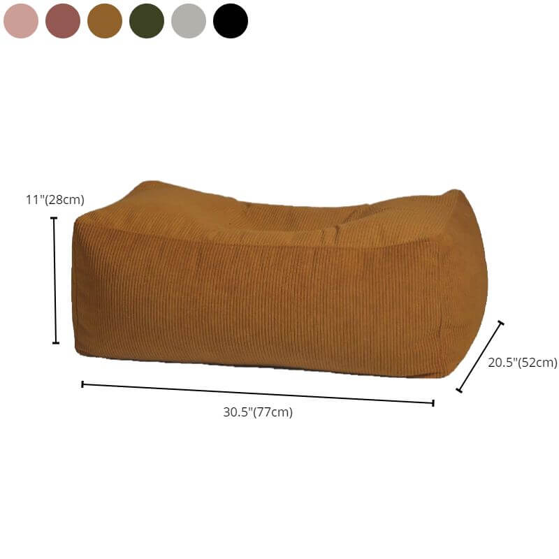 Premium Removable Cover Pre-Filled EPP Bean Bag Chair - White/Sepia/Lime Green - Solid Color Seating for Living Room, Bedroom & Game Room - Comfortable Bean Bag Set for Relaxation & Lounging