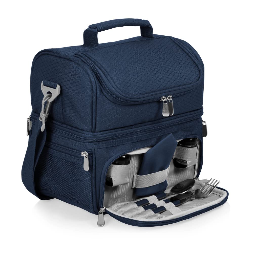NHL Toronto Maple Leafs Insulated Lunch Bag with Picnic Set - Reusable Lunch Cooler Box for Work, School & Outdoor Picnics - Officially Licensed NHL Team Merchandise
