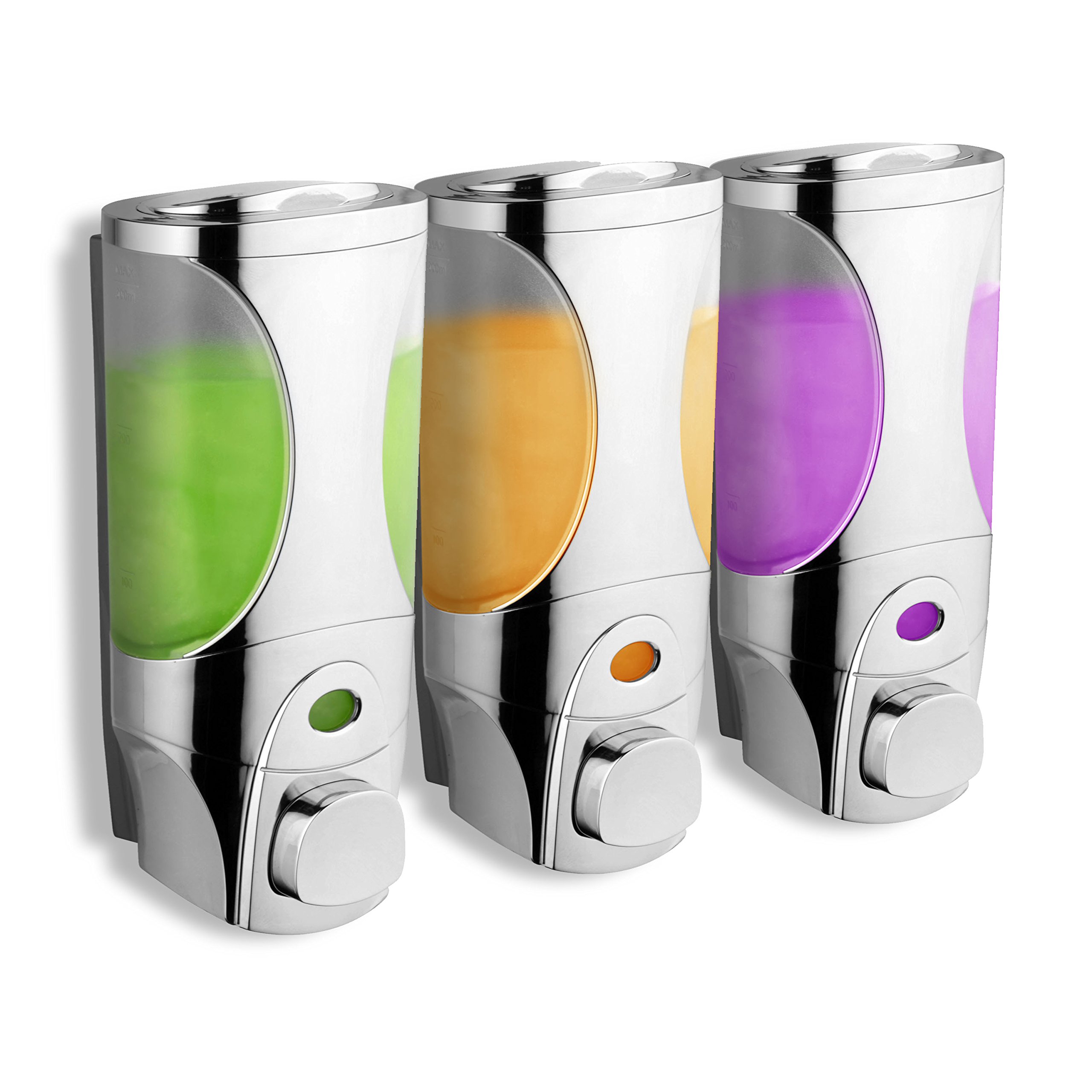 Luxury Modular Shower Dispenser System - 3-Pack Soap, Shampoo & Lotion Dispenser for Hotels & Spas | Bathroom Organization for Home & Commercial Use