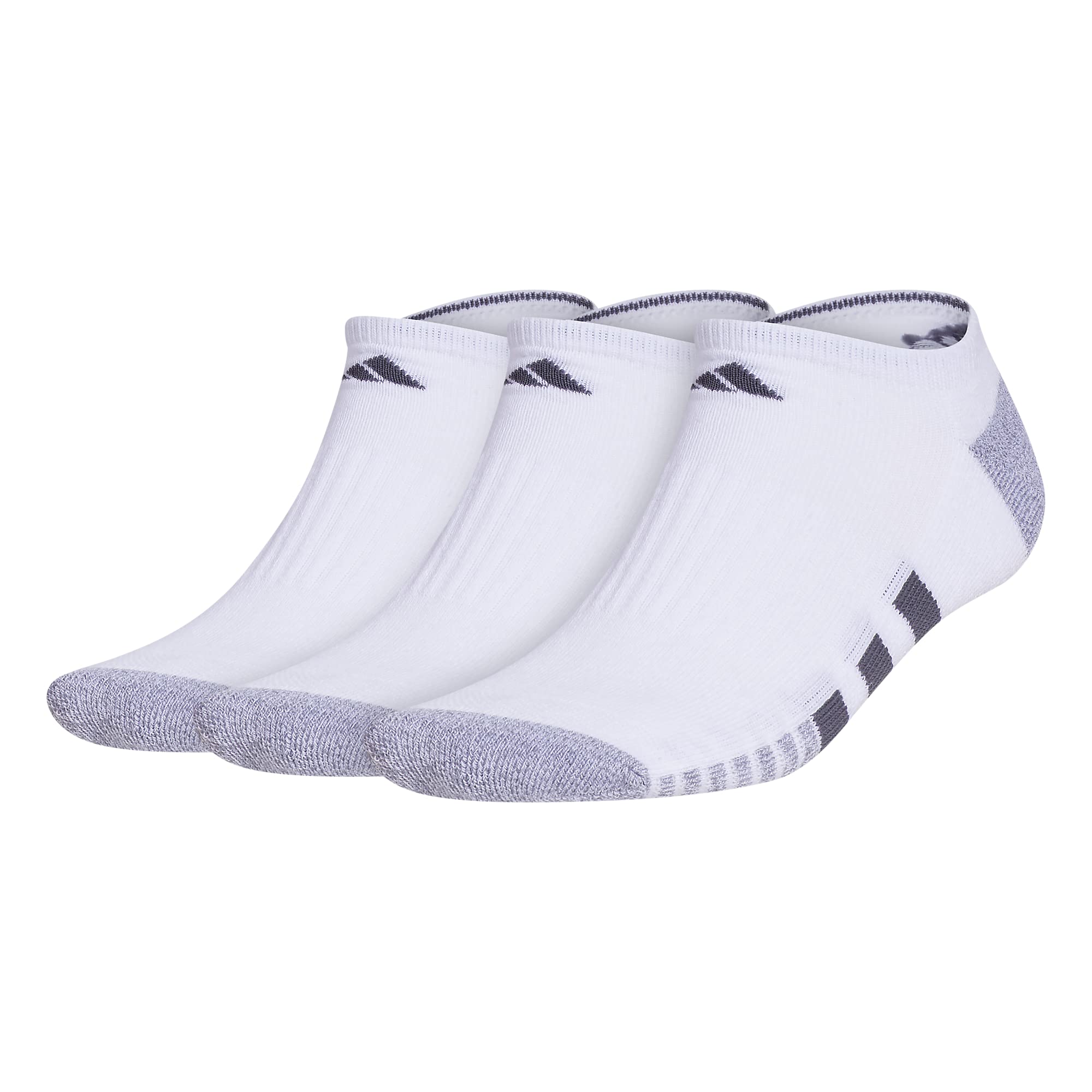Adidas Men's Cushioned No Show Socks - 3 Pack Low Cut Athletic Socks with Arch Support & Compression Technology for Running, Gym & Everyday Wear