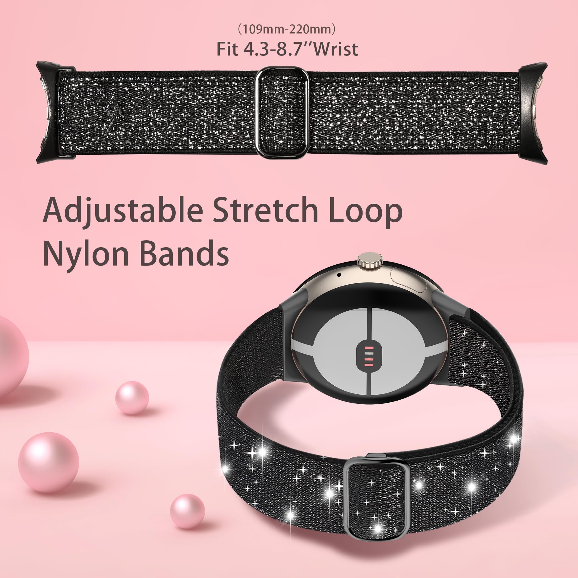 Stretch Nylon Band for Google Pixel Watch 2 - Comfortable Elastic Strap for Men & Women - Perfect for Workouts & Daily Wear