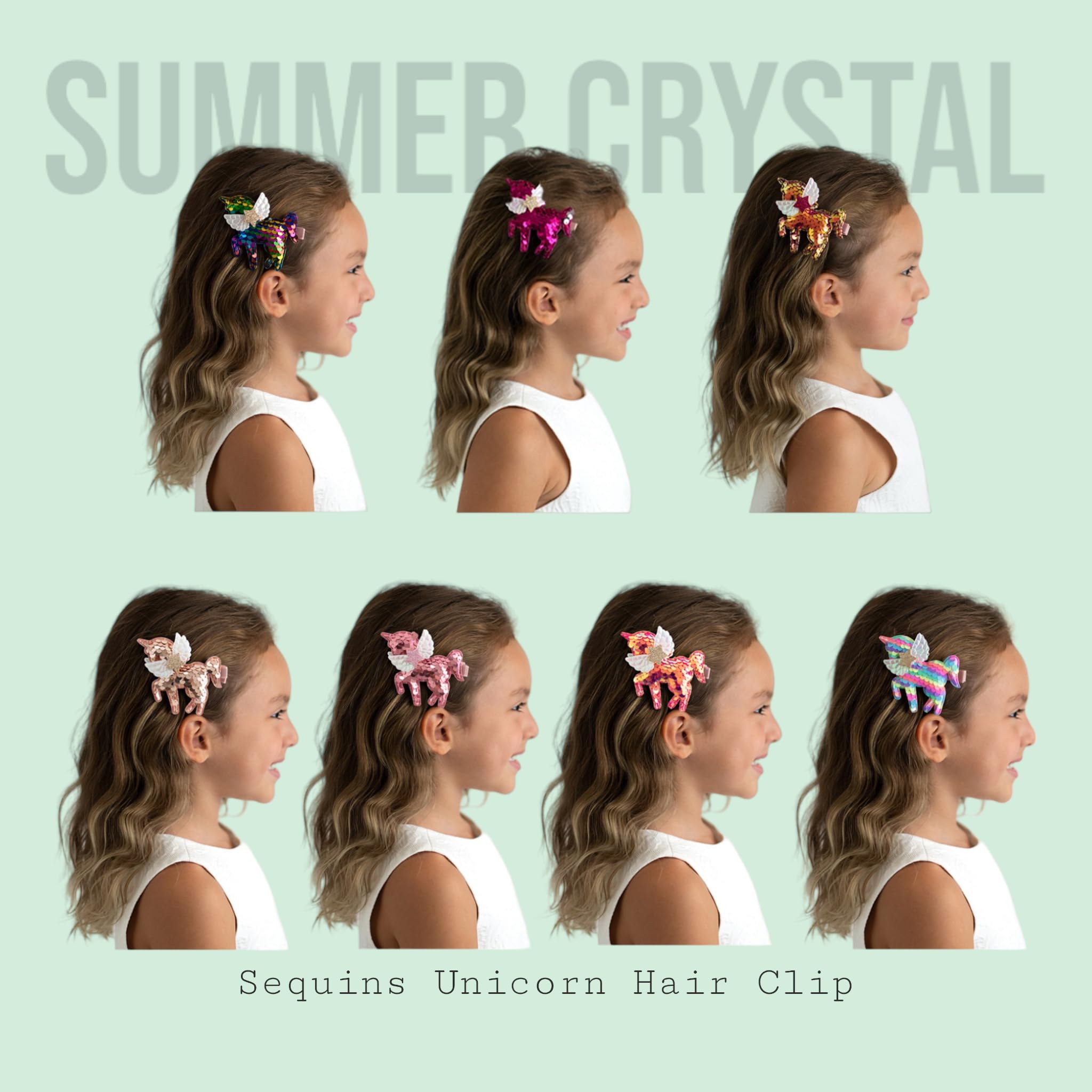 4Pcs Sparkly Unicorn Hair Clips for Girls - Cute Hair Accessories for Kids, Birthday Gifts, Party Favors, School & Daily Wear - Perfect for Holidays, Festivals & Special Occasions