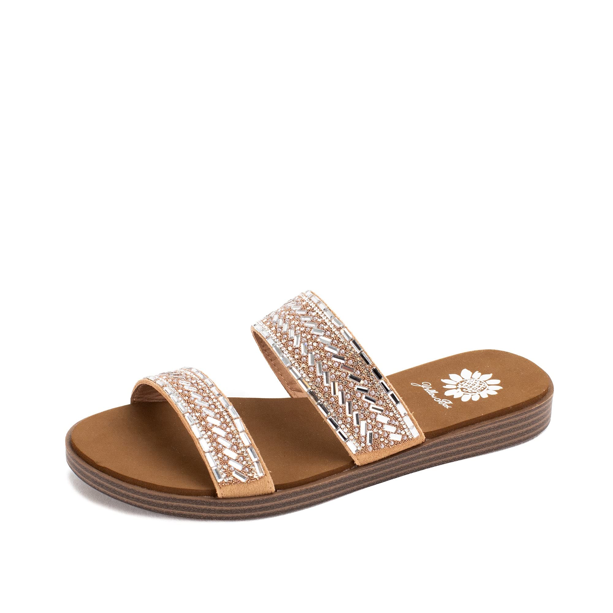 Yellow Box Women's Damson Sandal - Comfortable Casual Strappy Flat Sandals for Summer, Beach, Walking & Outdoor Activities