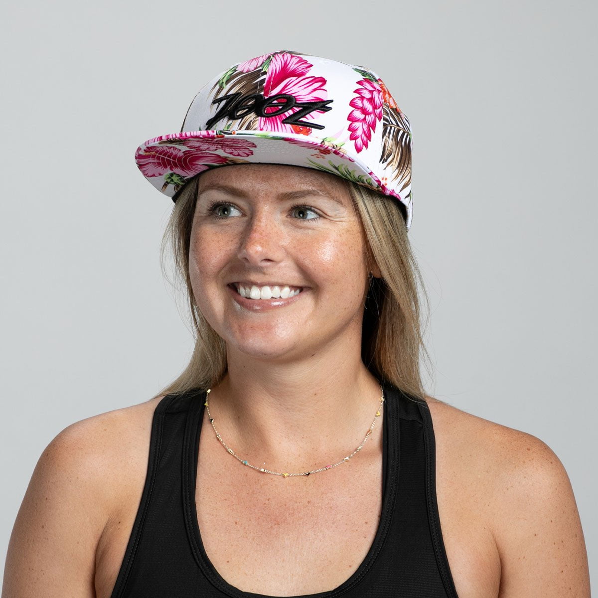 Stylish Unisex Flat Bill Baseball Cap - Pink Floral Print Design for Men & Women | Perfect for Outdoor Activities, Sports & Fashion