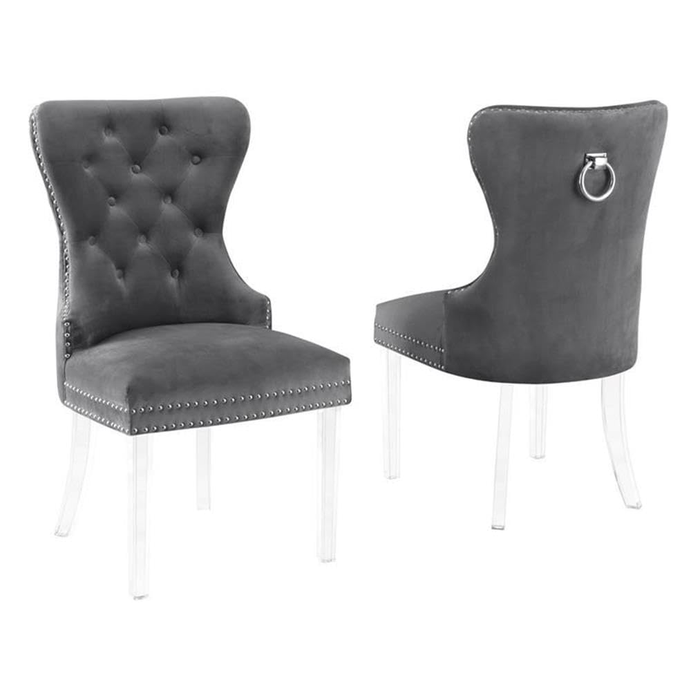 Premium Dark Gray Dining Chairs Set - High-Quality Modern Furniture for Home & Restaurant Use
