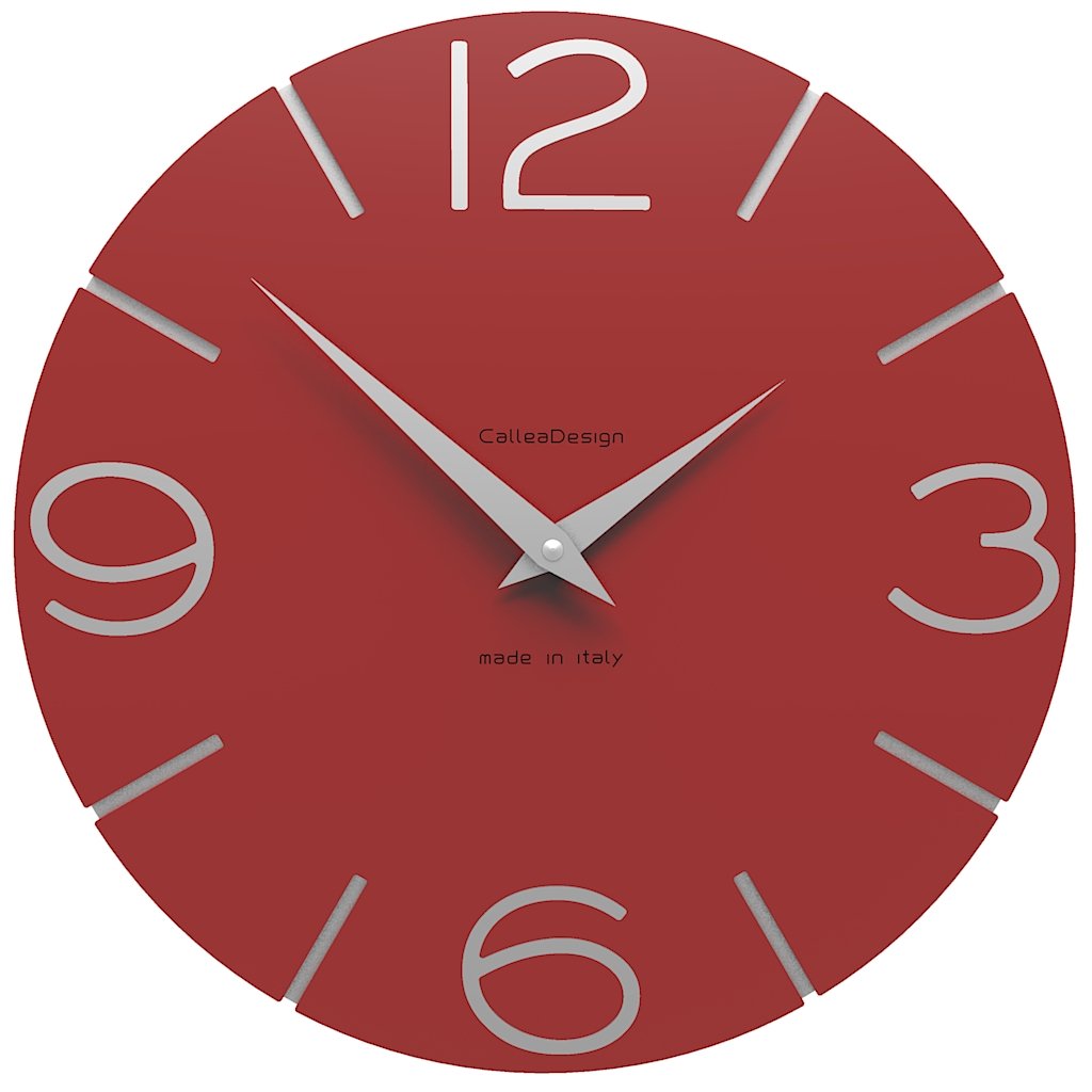 CalleaDesign 11.8 Inch Modern Wall Clock with Smile Ruby Design - Perfect for Living Room, Bedroom, Office & Home Decor