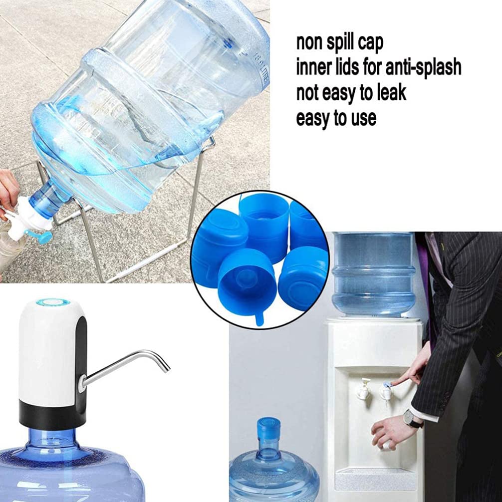 Hemoton 35-Pack Plastic Water Bottle Cap Replacement - Non-Spill Sealing Lid Cover for Jug & Flask - Blue Anti-Leak Bottle Accessories - Perfect for Sports, Travel, and Home Use