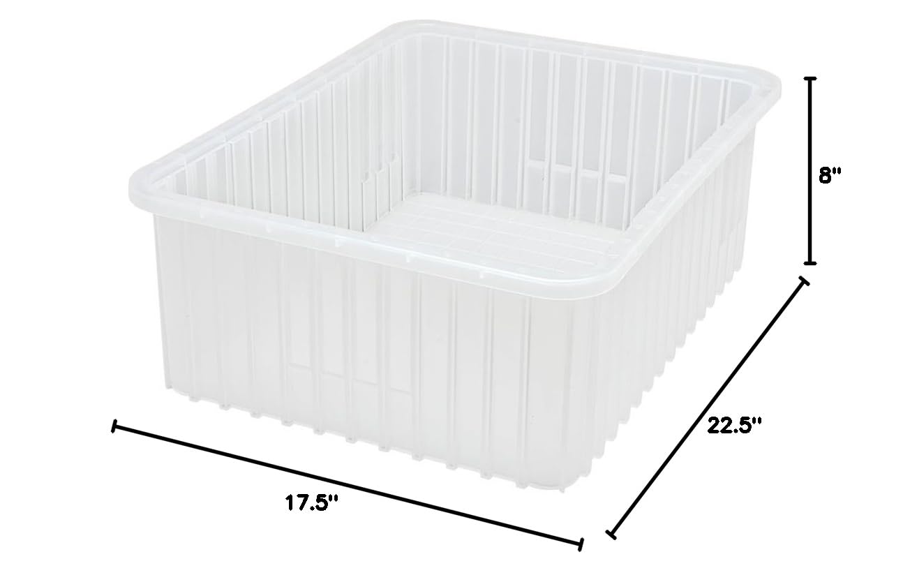 Quantum Storage DG93080CL Clear Dividable Grid Storage Container - 22.5