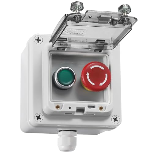 Green/emergency stop button
