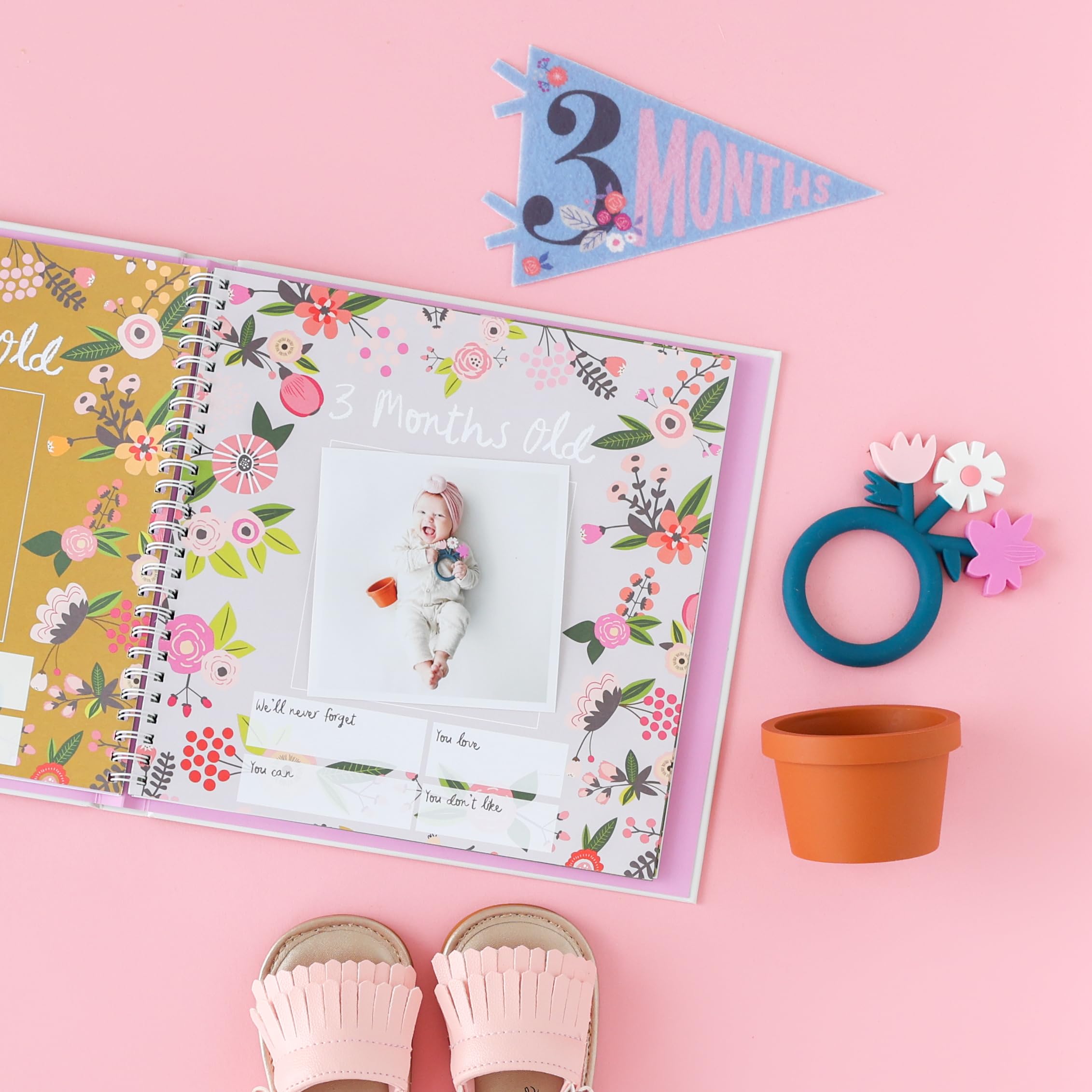 Lucy Darling Baby Memory Book - Gender Neutral First Year & 5 Years Journal, Photo Album for Baby Boy/Girl | Keepsake Milestone Book, Perfect Mom Gift & Newborn Present | Capture Precious Moments from Birth to Toddler Years
