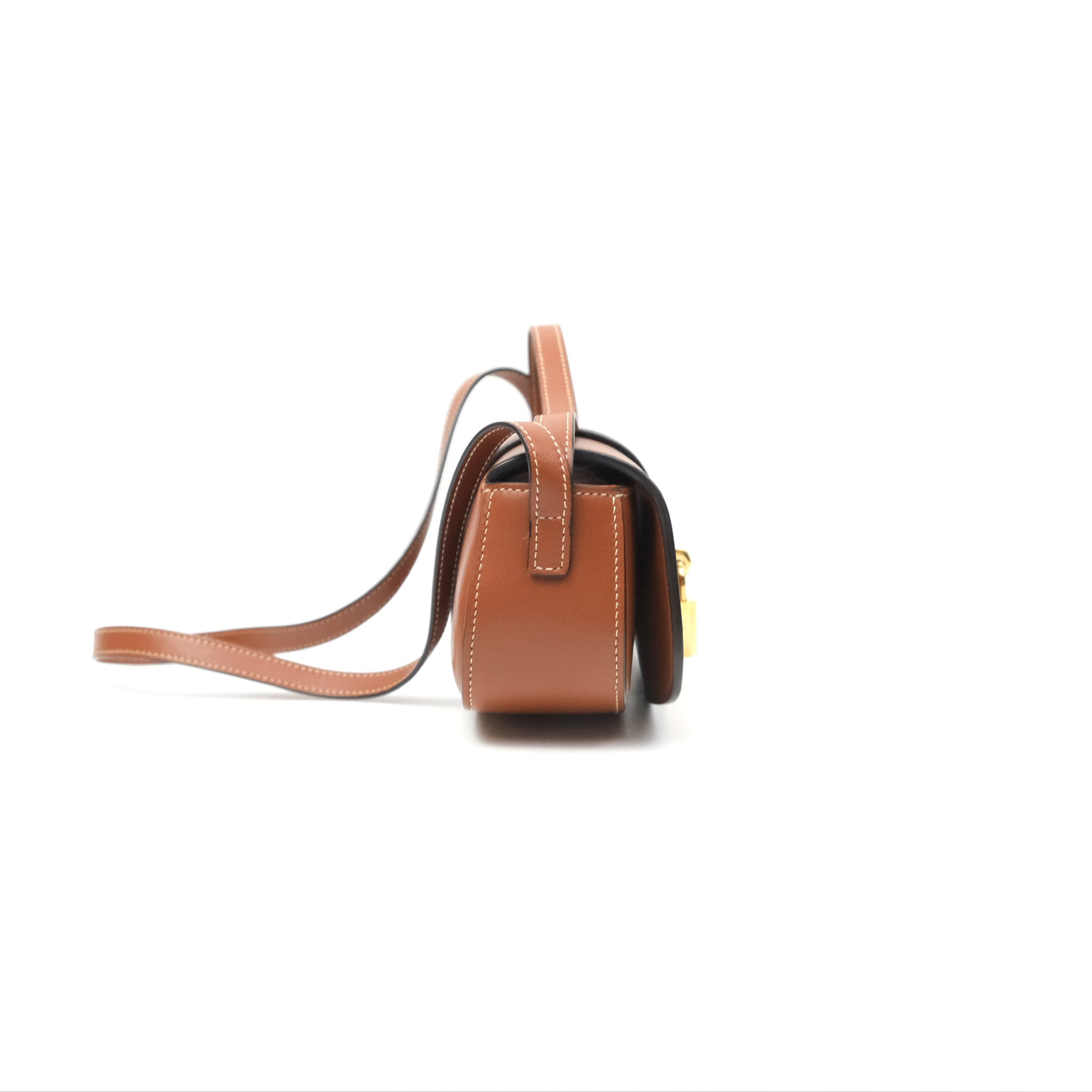 Celine Clutch on Strap Tabou Tan Calfskin Leather Crossbody Bag - Elegant Women's Handbag for Evening Parties & Date Nights