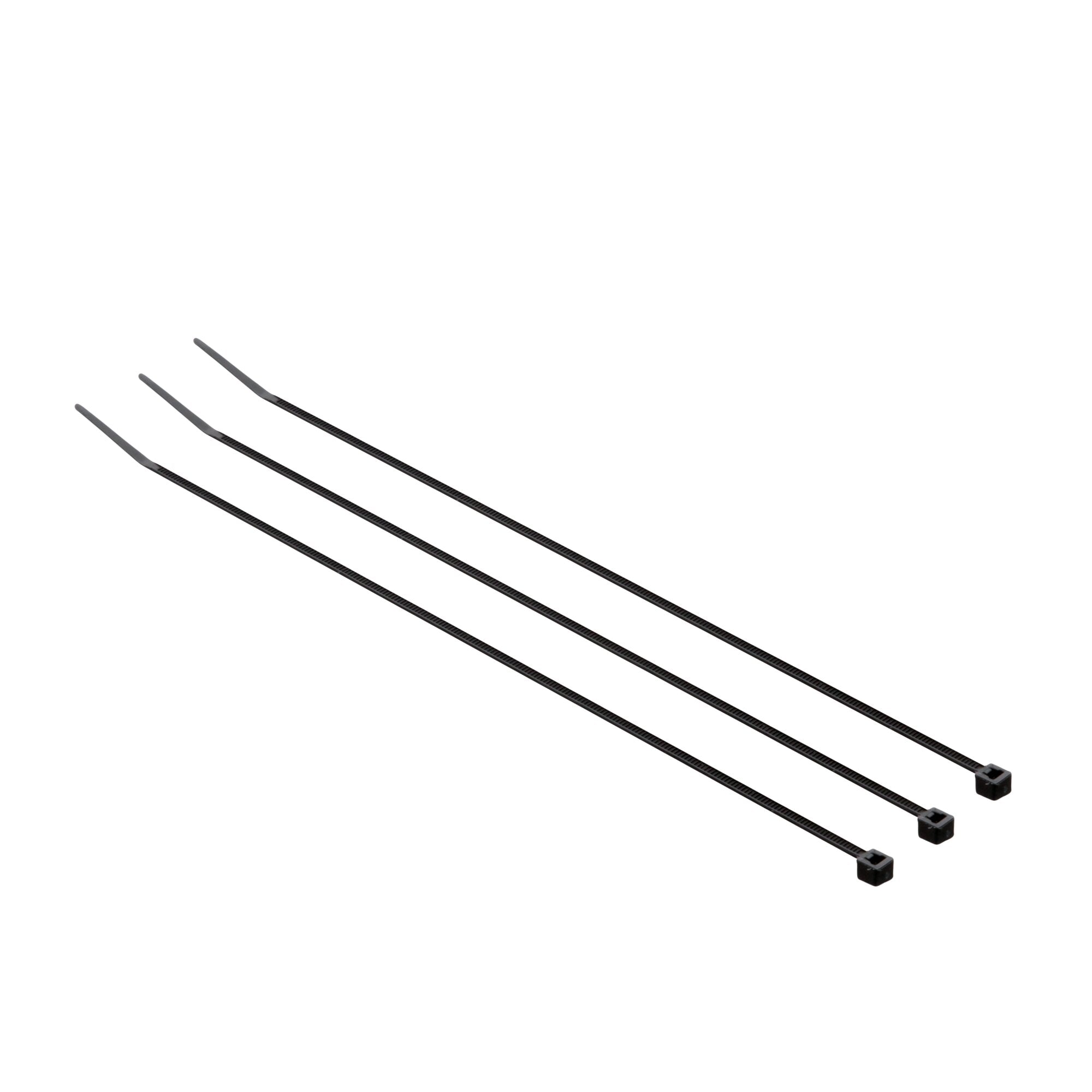3M CT8BK18 Black Nylon Cable Ties - 8 Inch, 100-Pack - Heavy Duty Zip Ties for Organizing Wires, Cables, and Household Items - Ideal for Home, Office, and DIY Projects