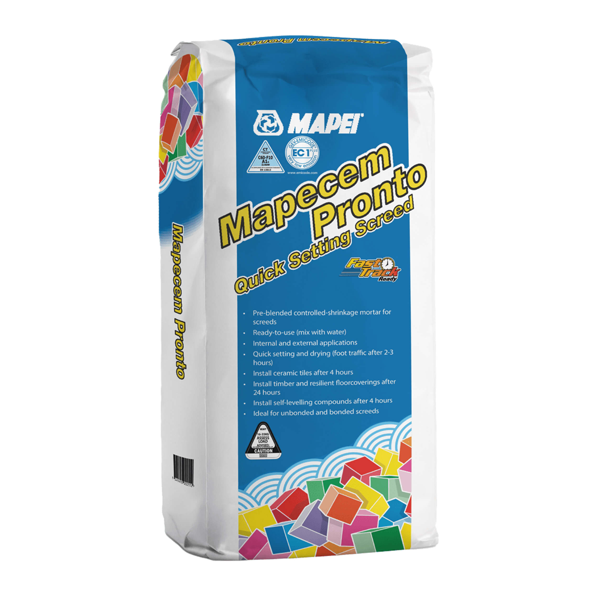 Mapei Mapecem Pronto Self-Leveling Underlayment - Fast-Drying Floor Leveler for Tile, Wood & Laminate - Perfect for Bathrooms, Kitchens & Basements