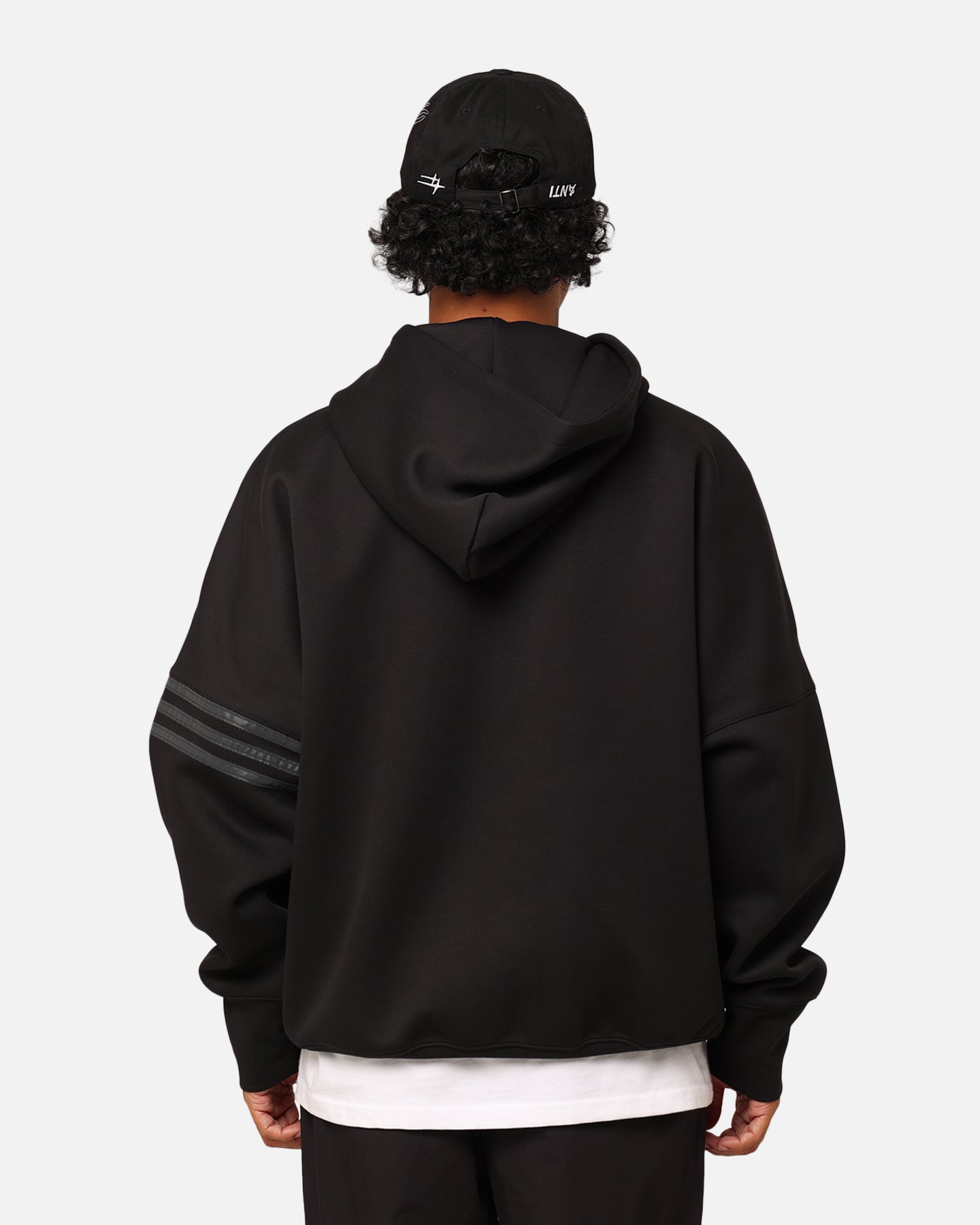 Adidas Street Neuclassics Full Zip Hoodie for Men - Black Athletic Pullover with Front Pockets | Gym, Running & Casual Wear