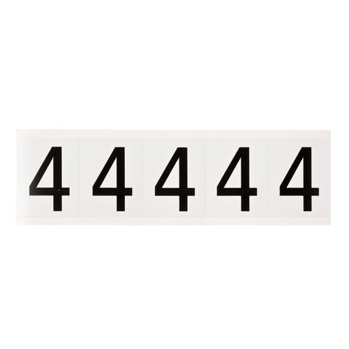 Brady 9714-4 97053 97 Series Indoor/Outdoor Number & Letter Cards (30-Pack) - Durable Identification for Warehouse, Office & Industrial Labeling