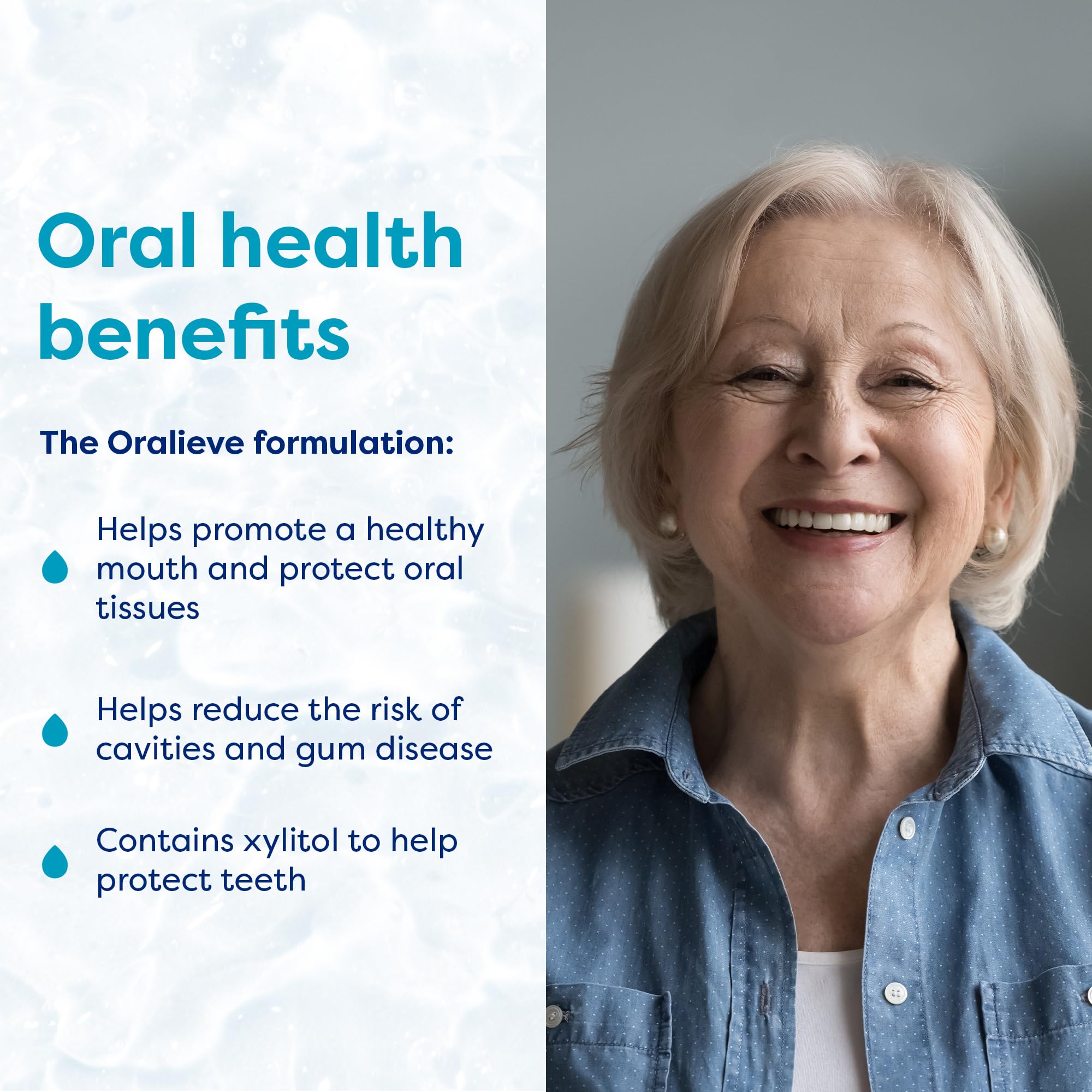 Oralieve Dry Mouth Relief Spray - Hydrating Moisturizer for Sore & Sensitive Mouth with Xylitol to Protect Teeth (50ml) | Ideal for Dry Mouth from Dehydration, Medication Side Effects & Nighttime Use