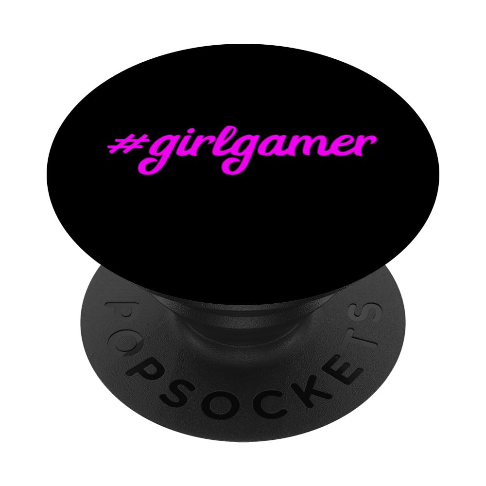 Girl Gamer PopSockets PopGrip - Standard Swappable Phone Grip & Stand for Female Gamers & Streamers - Perfect for Gaming, Streaming & Phone Protection