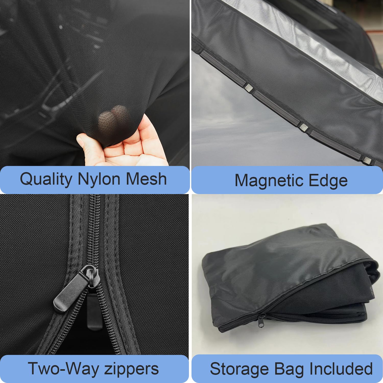 Breathable Mesh Car Camping Net - UV Sun Protection & Ventilation Privacy Tent for SUV, MPV Tailgate with Magnetic Suction (Medium Size) | Perfect for Road Trips, Beach Camping & Outdoor Adventures