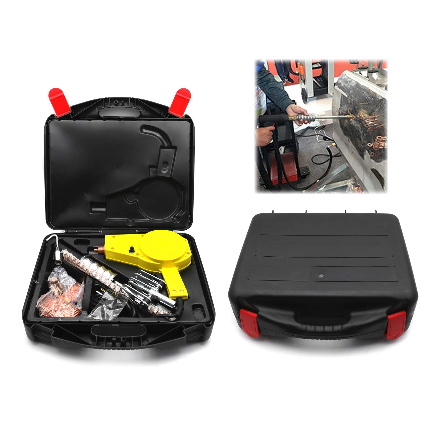 HTTMT Standard Stud Welder Starter Kit - Spot Puller, Hammer Gun, Dent Puller for Auto Body Repair [P/N: ET-CAR-FIX007-BK] | Perfect for Car Dent Removal, Collision Repair & DIY Automotive Maintenance