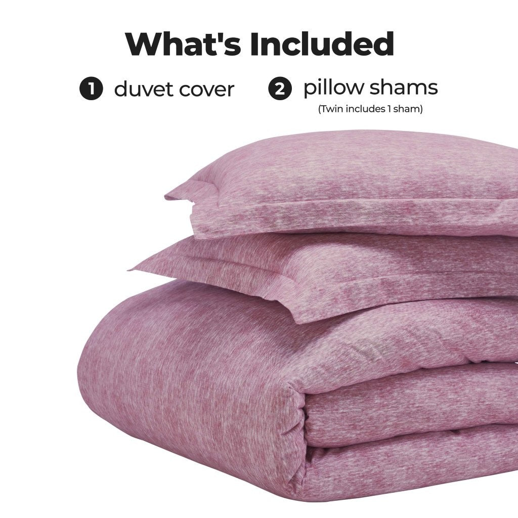 Soft Melange Flannel Cotton Two-Toned Brushed Duvet Cover Set - Cozy Bedding for Winter Nights & Guest Room Comfort