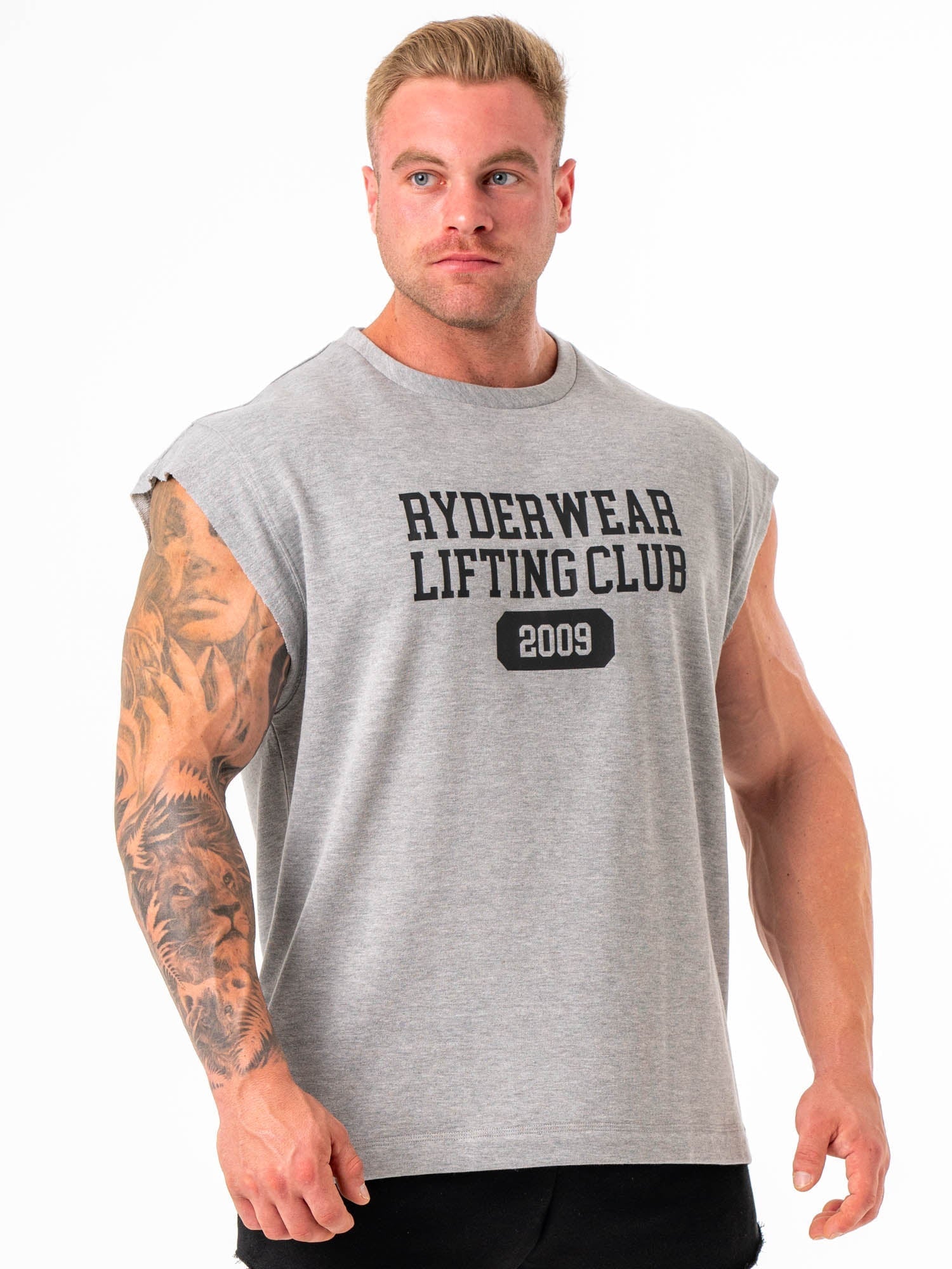 Cut Off Muscle Tank Top - Grey Marble for Men & Women | Gym Workout, Running, Yoga & Casual Wear