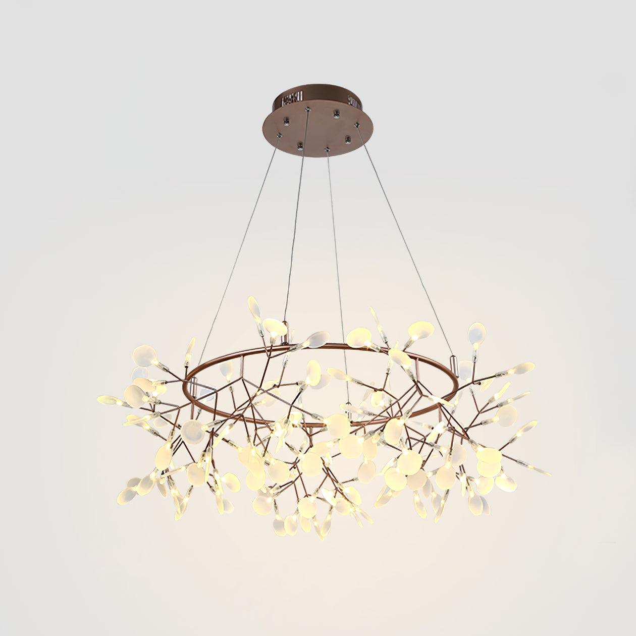 Big O Firefly LED Chandelier - Modern Crystal Ceiling Light Fixture for Dining Room, Living Room & Bedroom - Elegant Lighting for Home Decor & Interior Design
