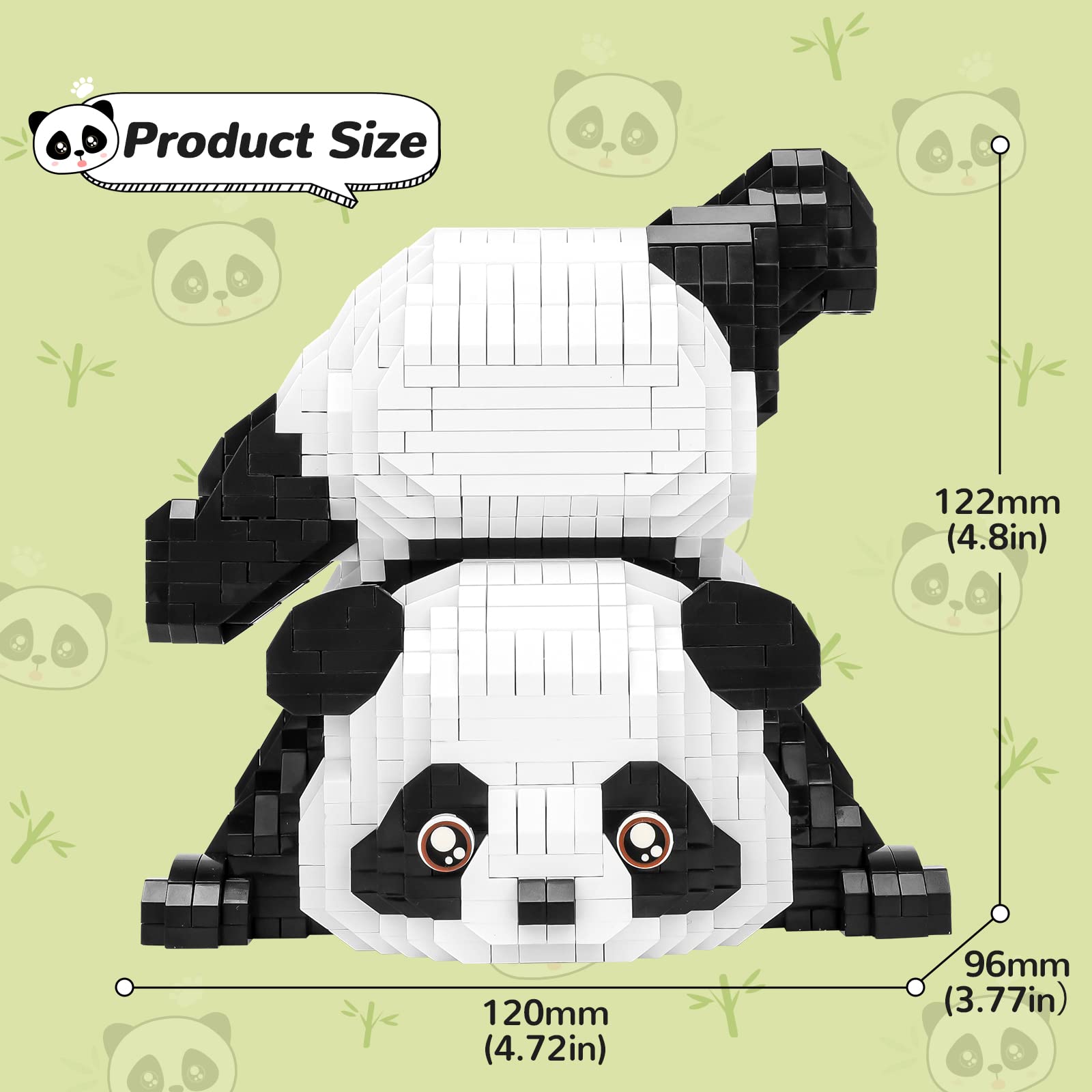 1325 PCS Micro Mini Building Blocks Set - Cute Panda Toy Bricks for Adults & Kids Ages 12-14 | Creative Party Favors, Goodie Bags & Stress Relief DIY Project | Not Compatible with LEGO
