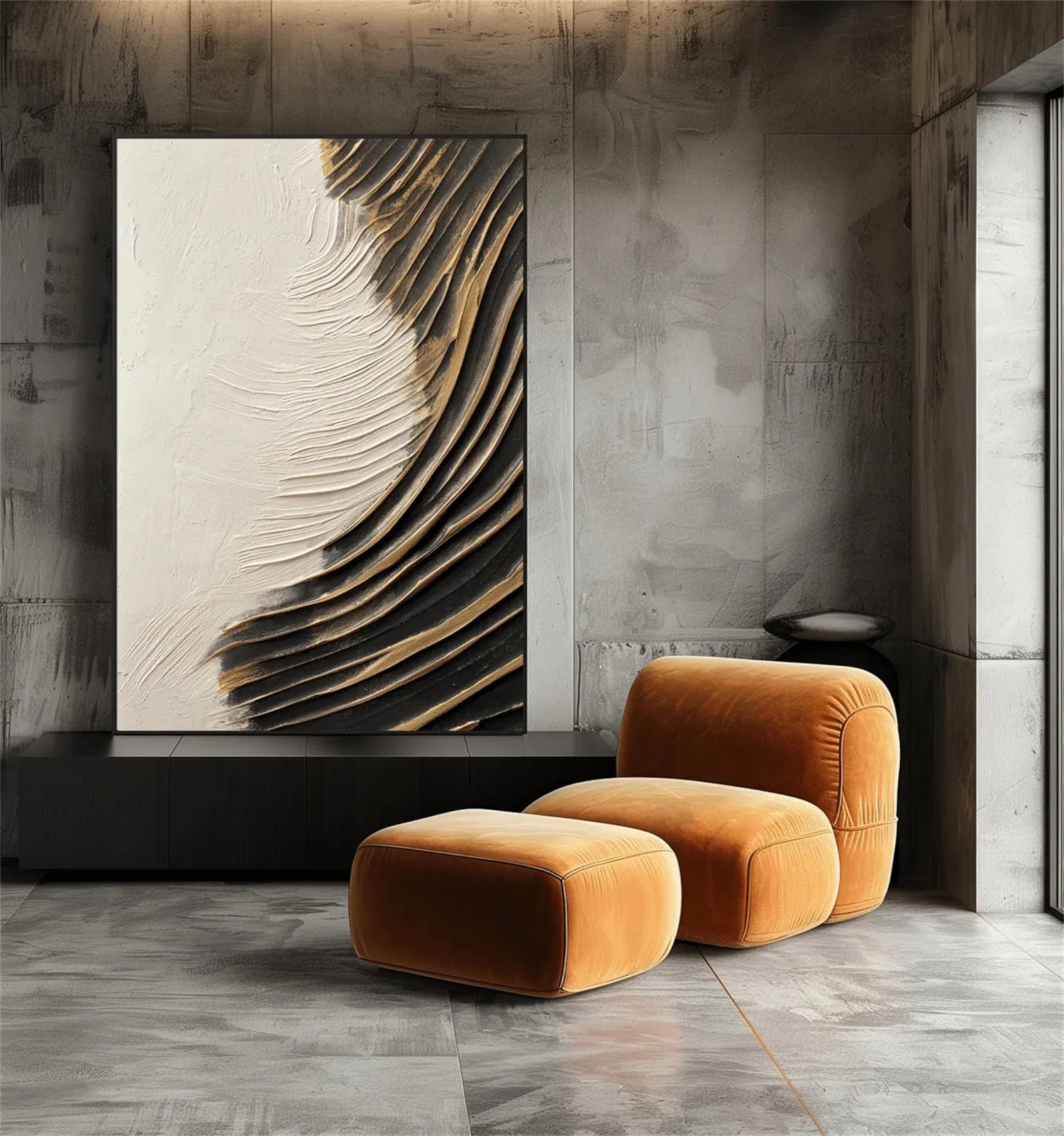 White Minimalist Textured Painting Canvas #MM298 - Premium Abstract Wall Art for Modern Home & Office Decor