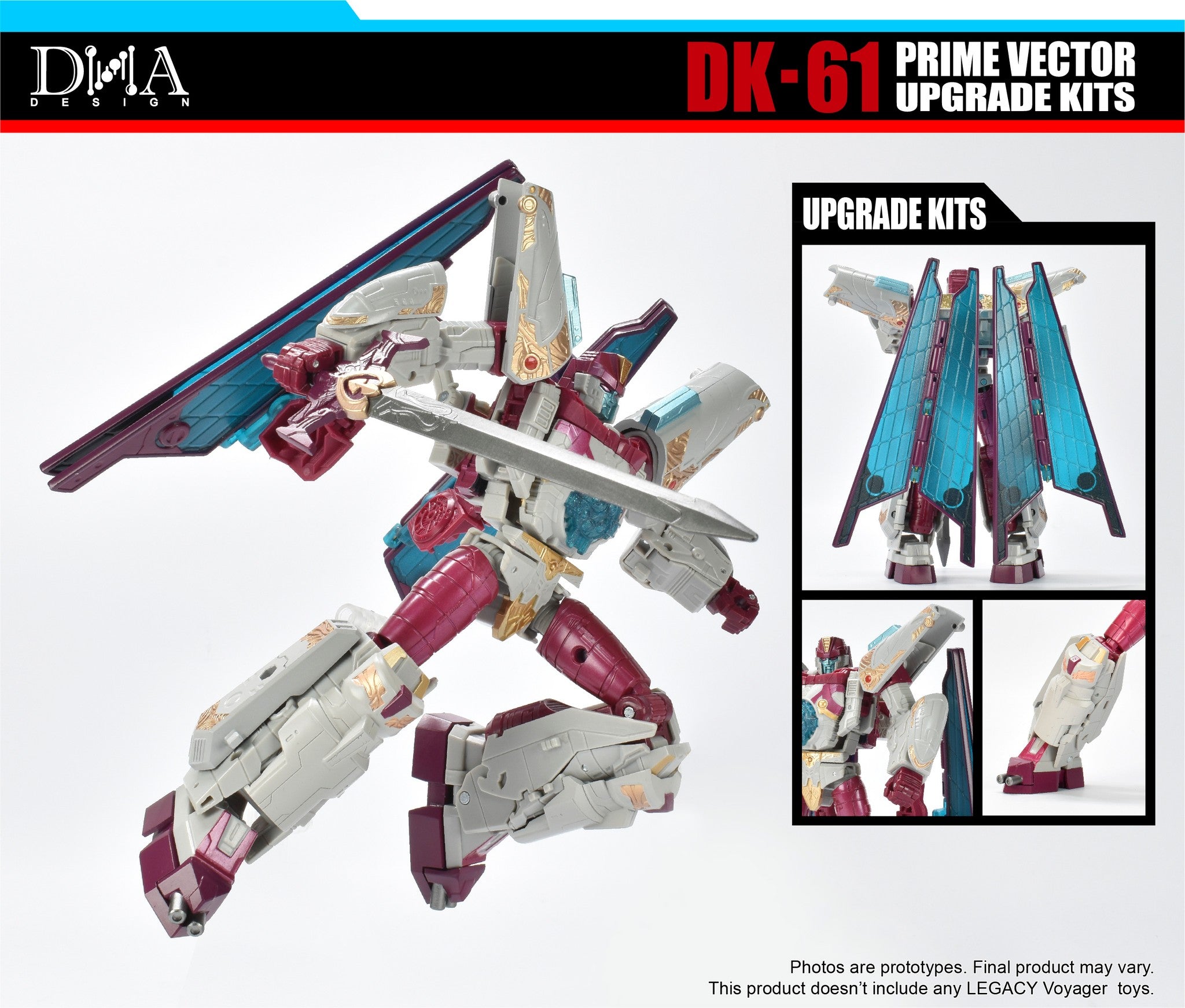 DNA Design DK 61 Upgrade Kit for Legacy Vector Prime - Premium Transformers Toy Accessories - Enhance Your Legacy Collection for Display & Play