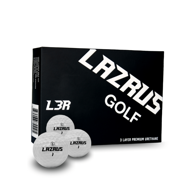 Lazrus L3R Premium 3-Piece Urethane Golf Balls for Men & Women - High Performance, Soft Feel, Long Distance - Perfect for Tournament Play & Practice Rounds