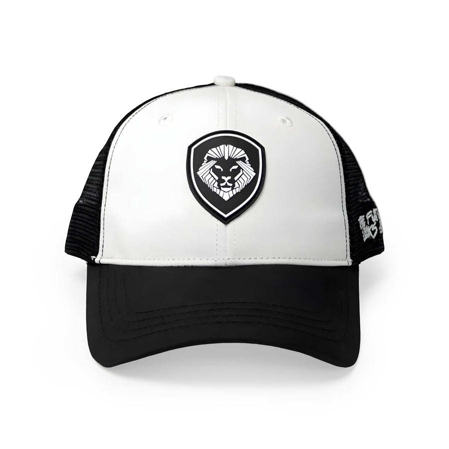 Stylish Black & White Trucker Hat - Trendy Unisex Baseball Cap for Outdoor, Sports & Casual Wear