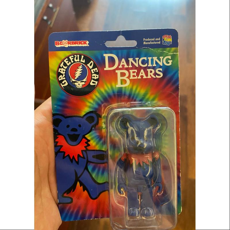 Limited Edition Bearbrick X Grateful Dead Dancing Bears Blue 100% Medicom Be@rbrick Collectible Figure - Perfect for Display, Gifts & Pop Culture Enthusiasts