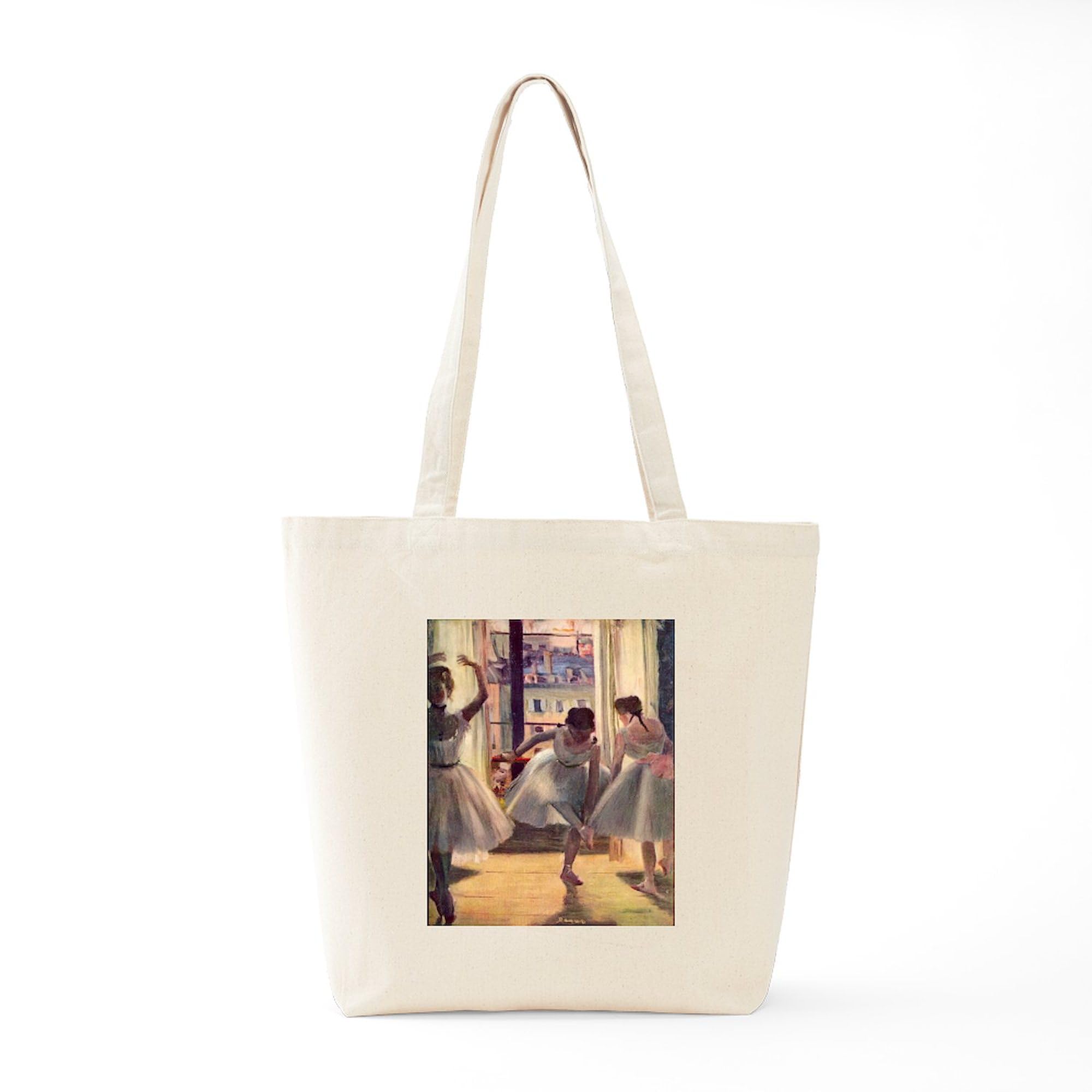 Edgar Degas Three Dancers Canvas Tote Bag - Eco-Friendly Reusable Shopping Bag for Groceries, Beach & Art Lovers