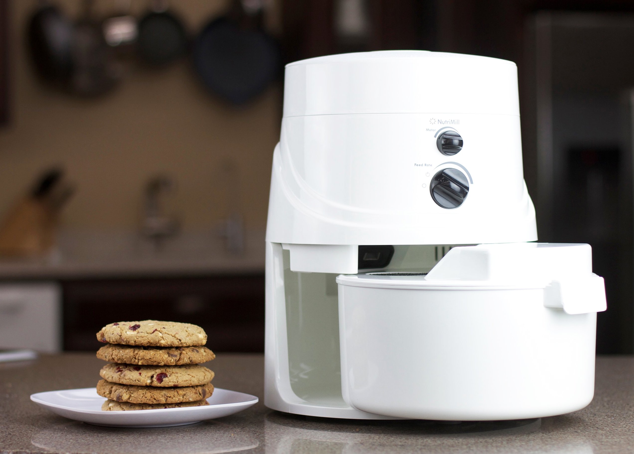 NutriMill Classic High Speed Electric Grain Mill - Stainless Steel Flour Grinder for Wheat, Grains & Beans | Perfect for Baking Bread, Making Pasta & Healthy Homemade Flour