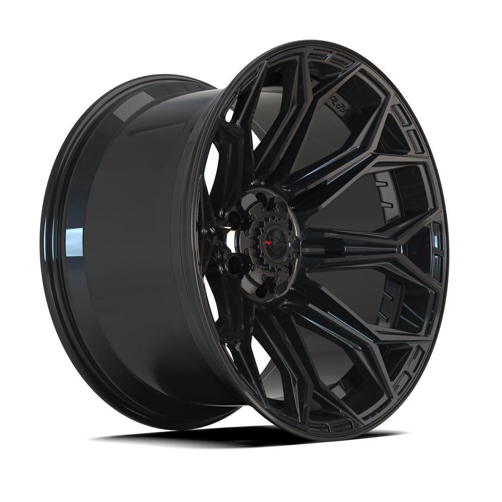 4Play Gen3 4P83 Gloss Black 24x10.0 +18 6x139.7/6x135mm 106.1mm Wheels - Premium Off-Road Rims for Trucks & SUVs - Perfect for Trail Riding, Overlanding & Custom Builds