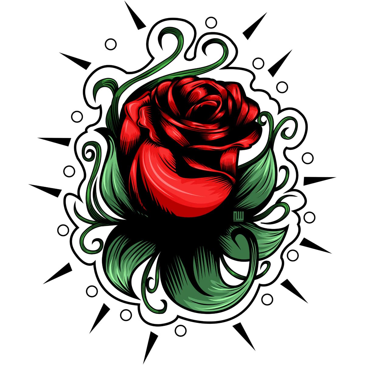 Adamzworld Amazing Rose Graphic T-Shirt for Women - Soft Cotton Tee with Unique Floral Design - Perfect for Casual Wear, Street Style & Gifts
