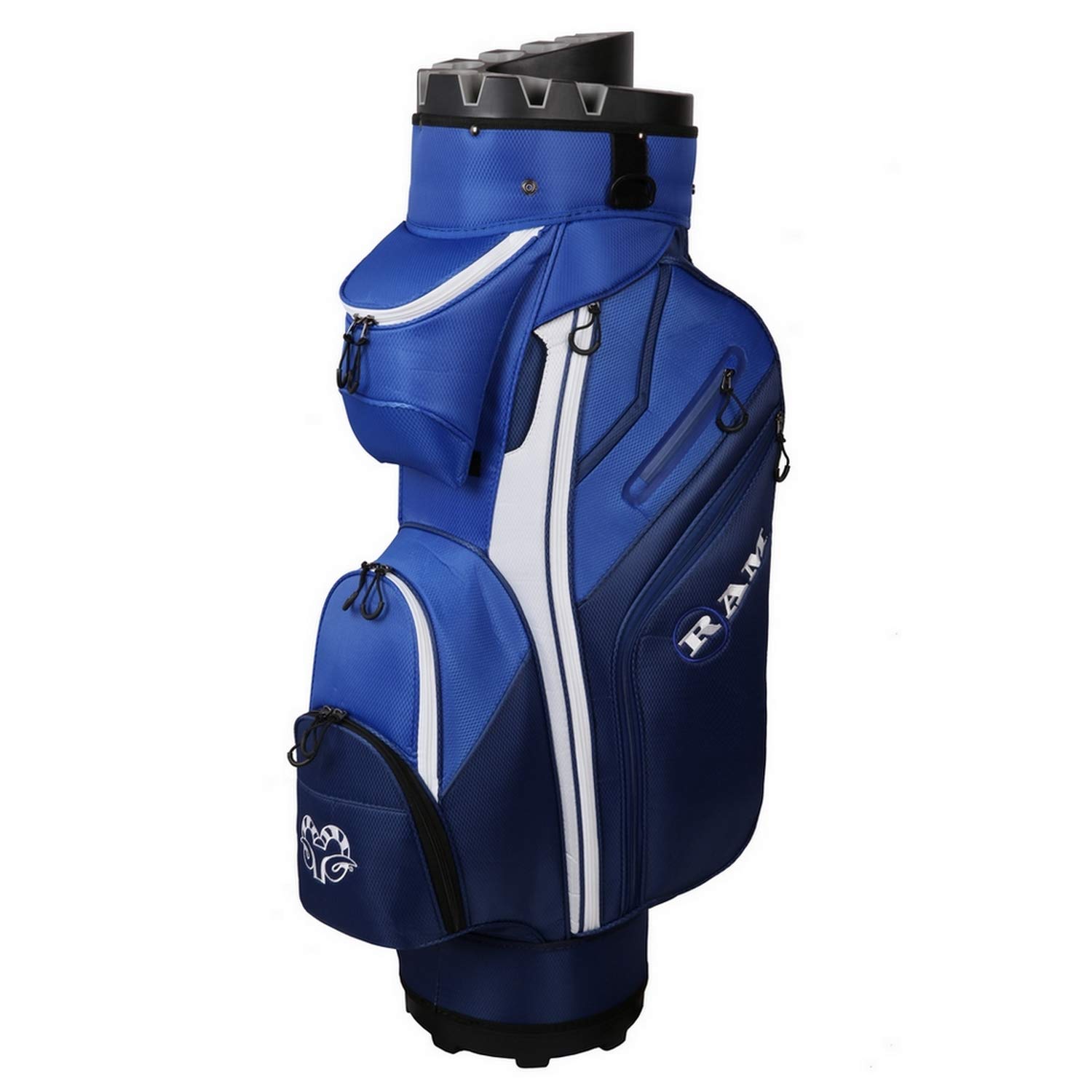 Ram Golf Premium 14-Way Molded Organizer Cart Bag - Durable Golf Bag for Tournaments & Weekend Rounds