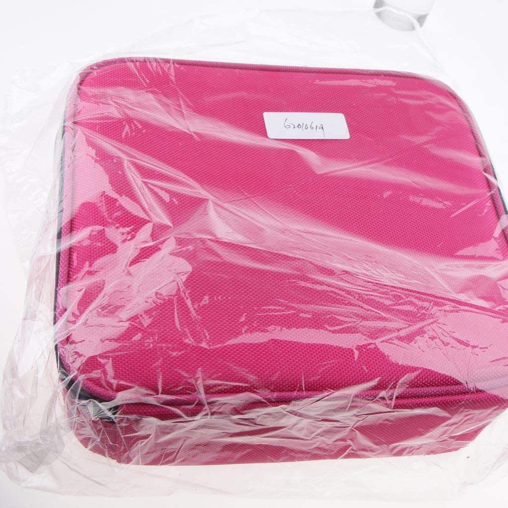 Losa Makeup Organizer - Pink Cosmetic Brush Holder & Storage Case with Zipper - Perfect for Travel, Home Vanity, and Professional Makeup Artists