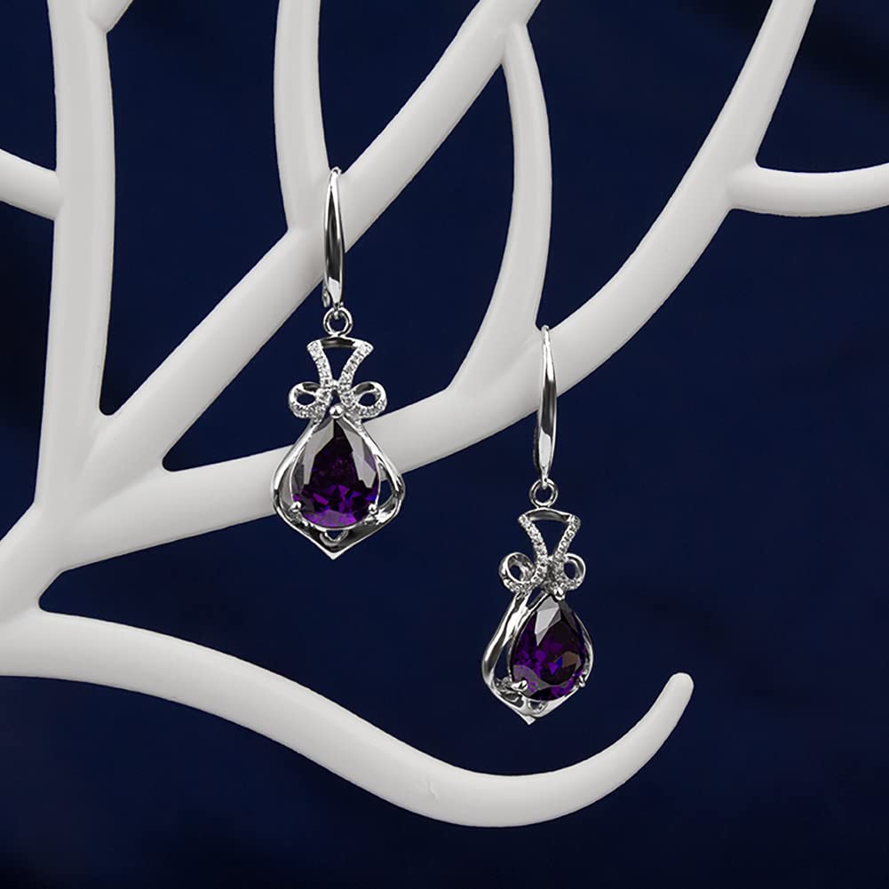 925 Sterling Silver Dangle Earrings for Women - Trendy Shiny Cubic Zirconia Drop Earrings | Perfect Gift for Birthday, Anniversary & Special Occasions