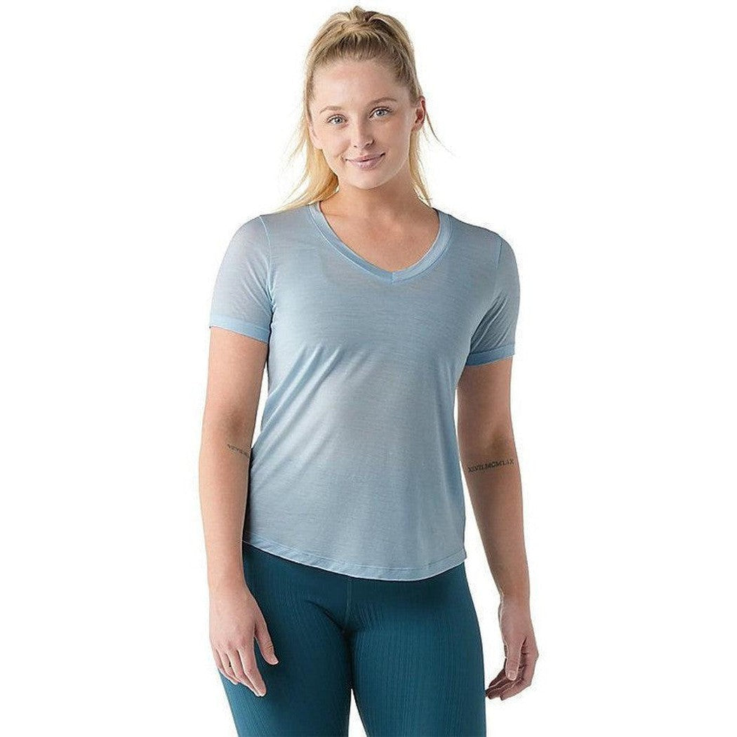 Ultralite V-Neck Short Sleeve Active T-Shirt for Women - Lightweight Workout Top for Running, Yoga & Gym