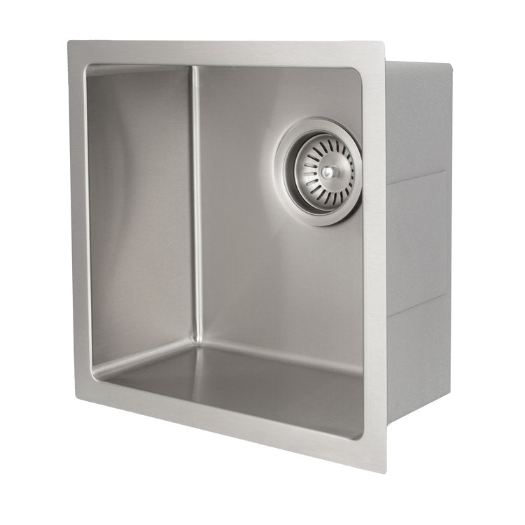 ZLINE Boreal 15-Inch Undermount Single Bowl Stainless Steel Kitchen Sink - SUS 15 - Perfect for Bar, Prep, and Small Space Kitchens