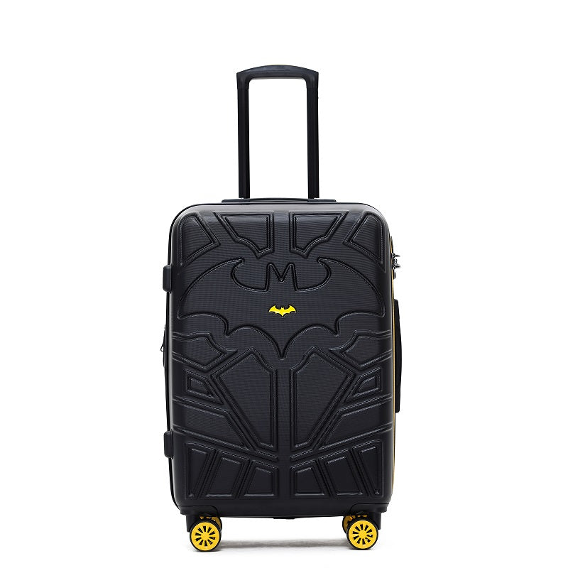 Batman 24-Inch Medium 4-Wheel Hard Shell Suitcase - Black | Durable Carry-On Luggage for Travel, Business Trips & Vacations