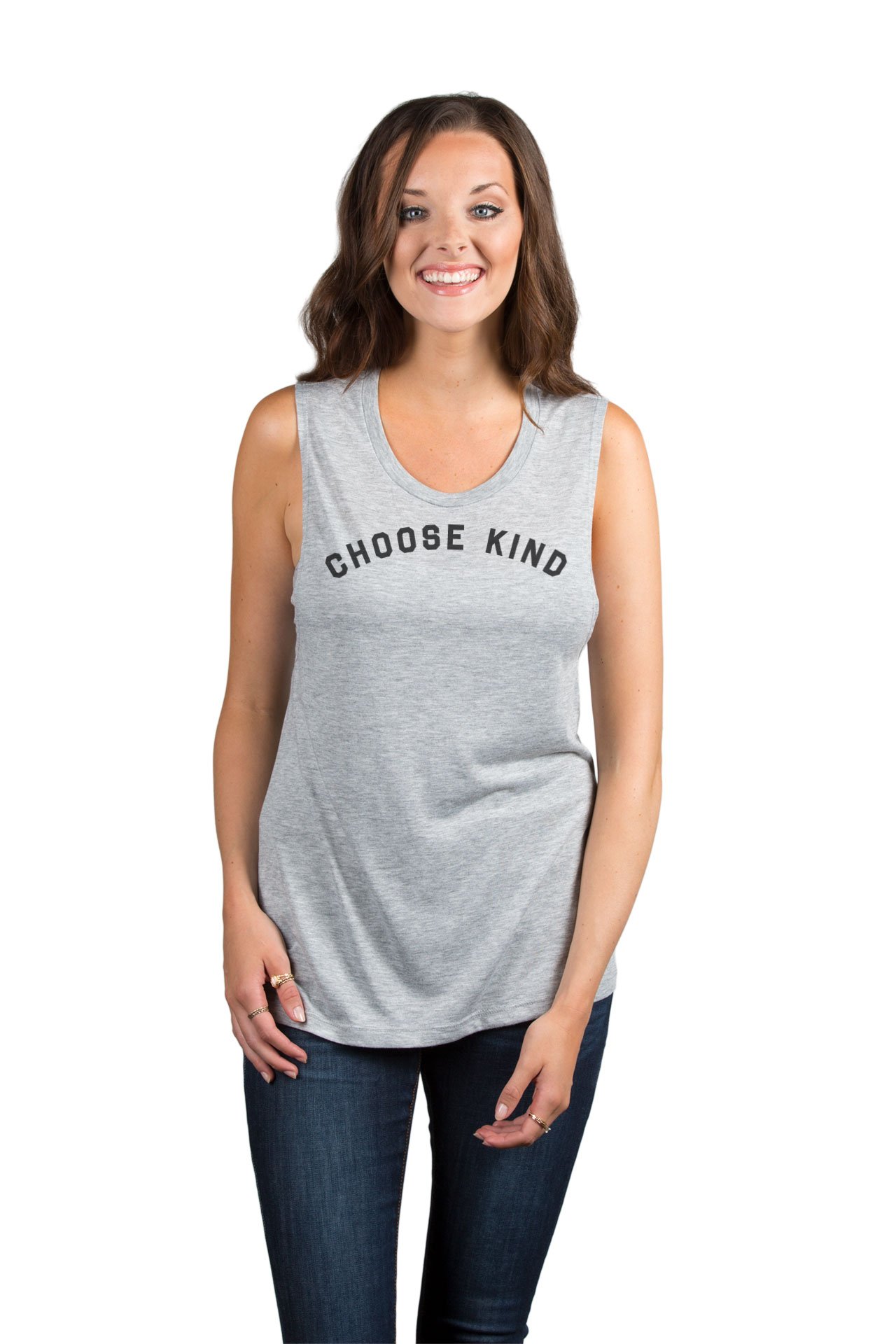 Women's Sleeveless Muscle Tank Top - Comfortable Fashion Tee for Workouts & Casual Wear | Choose Kind Activewear