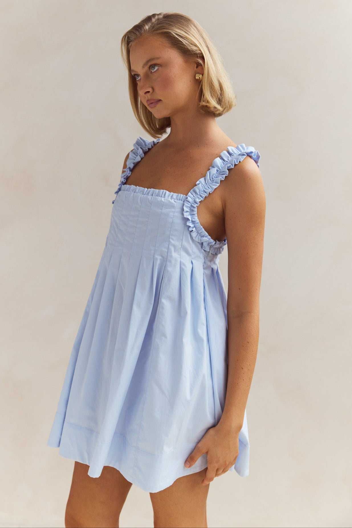 Lila Mini Dress for Women - Flirty Blue Summer Dress | Perfect for Beach, Party & Date Night