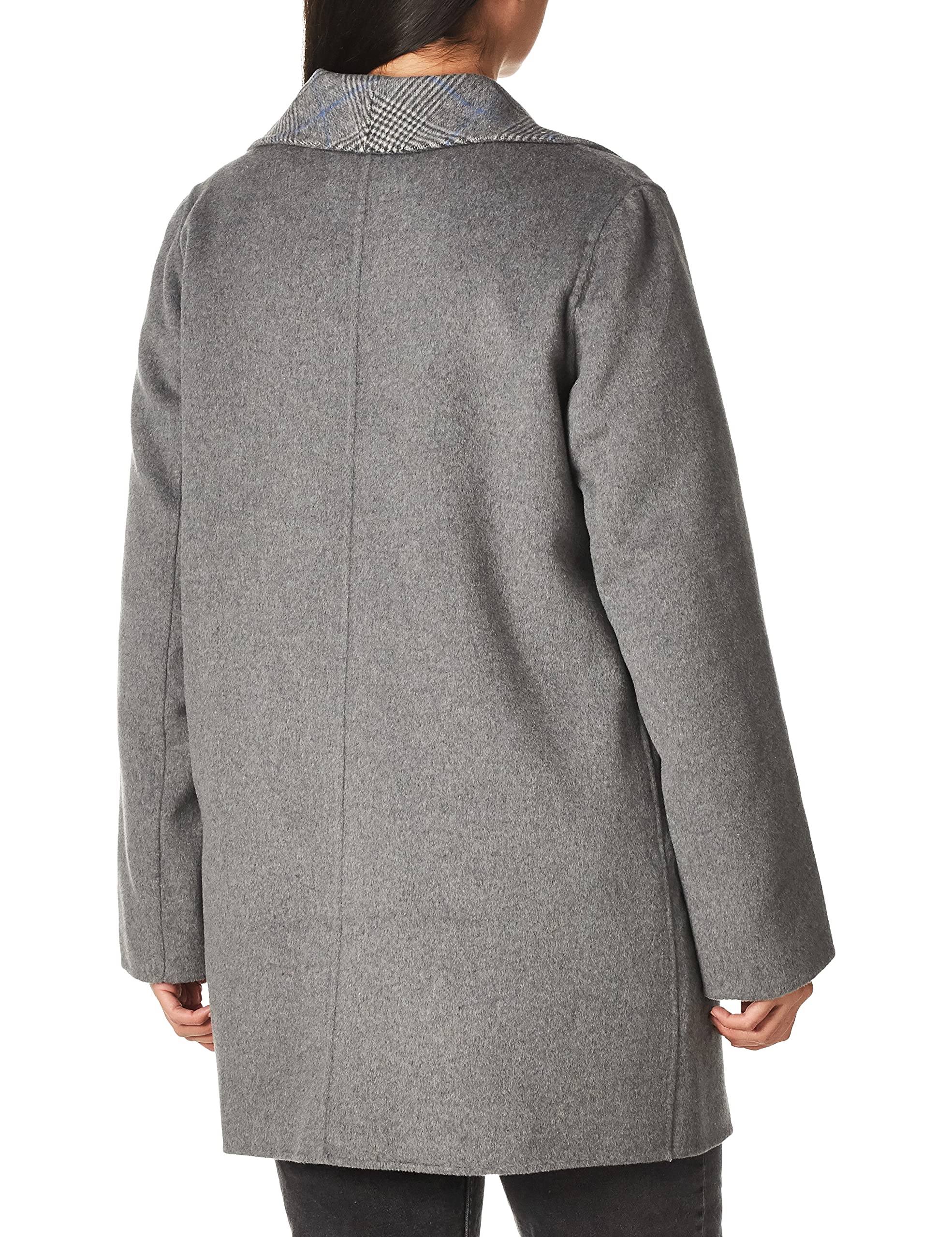 Tahari Women's Nikki Two-Tone Double-Faced Wool Coat - Warm Winter Outerwear for Office, Travel & Formal Occasions